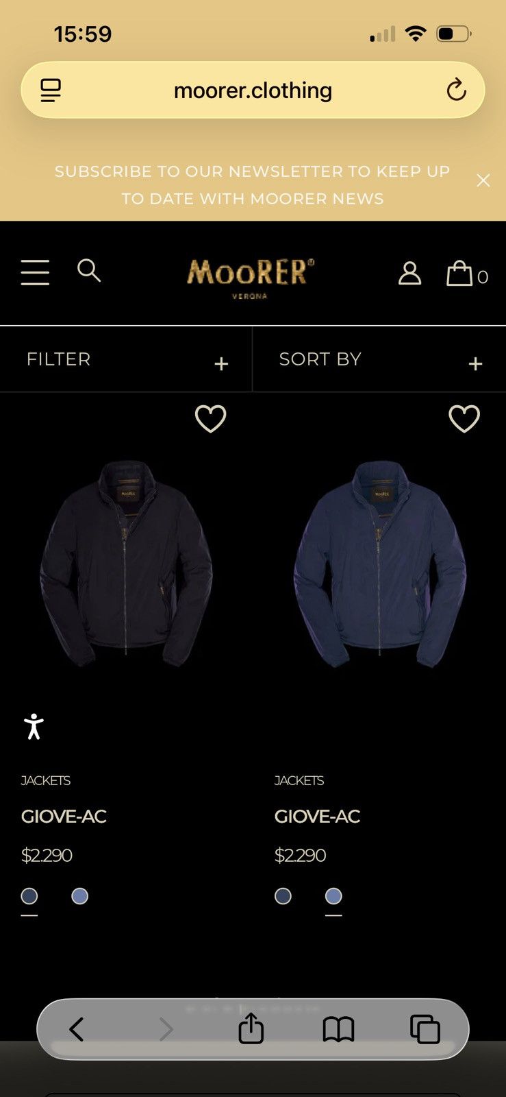 MooRER Navy Giove-AC Light Jacket Size US XXL / EU 58 / 5 - 11 Thumbnail
