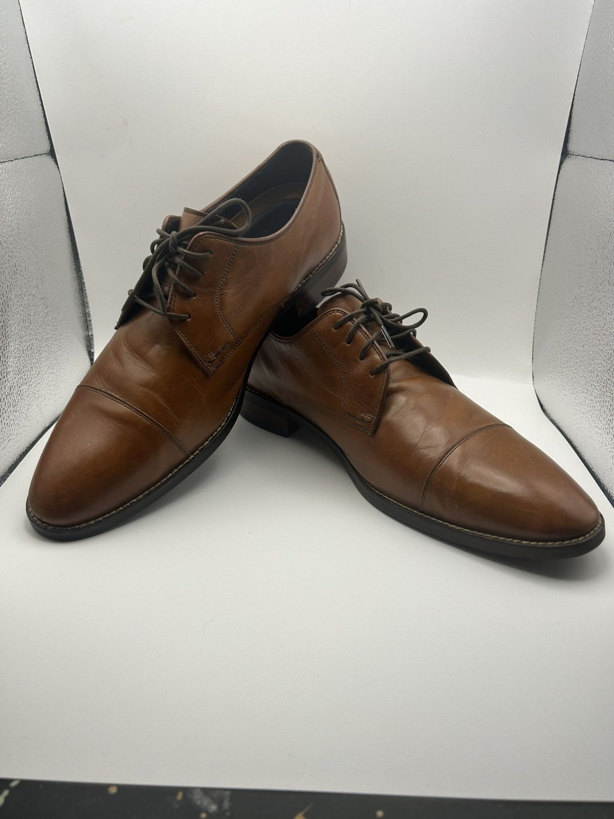 Cole Haan Cole Haan Mens Size 10 Lenox Oxford British Tan Leather Shoe Size US 10 / EU 43 - 1 Thumbnail