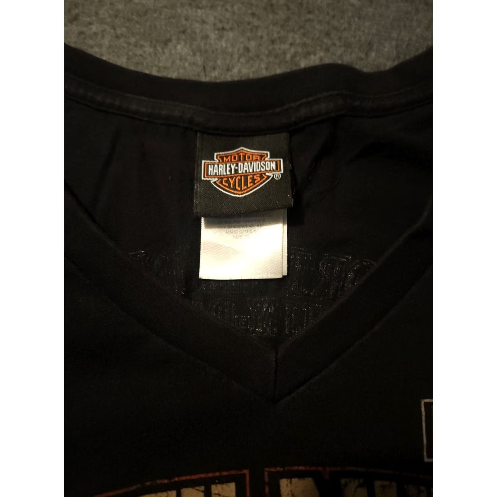 Harley Davidson Harley-Davidson USA Black V-Neck T-Shirt Women's 1X Short Sleeve Motorcylces Size XL / US 12-14 / IT 48-50 - 2 Thumbnail