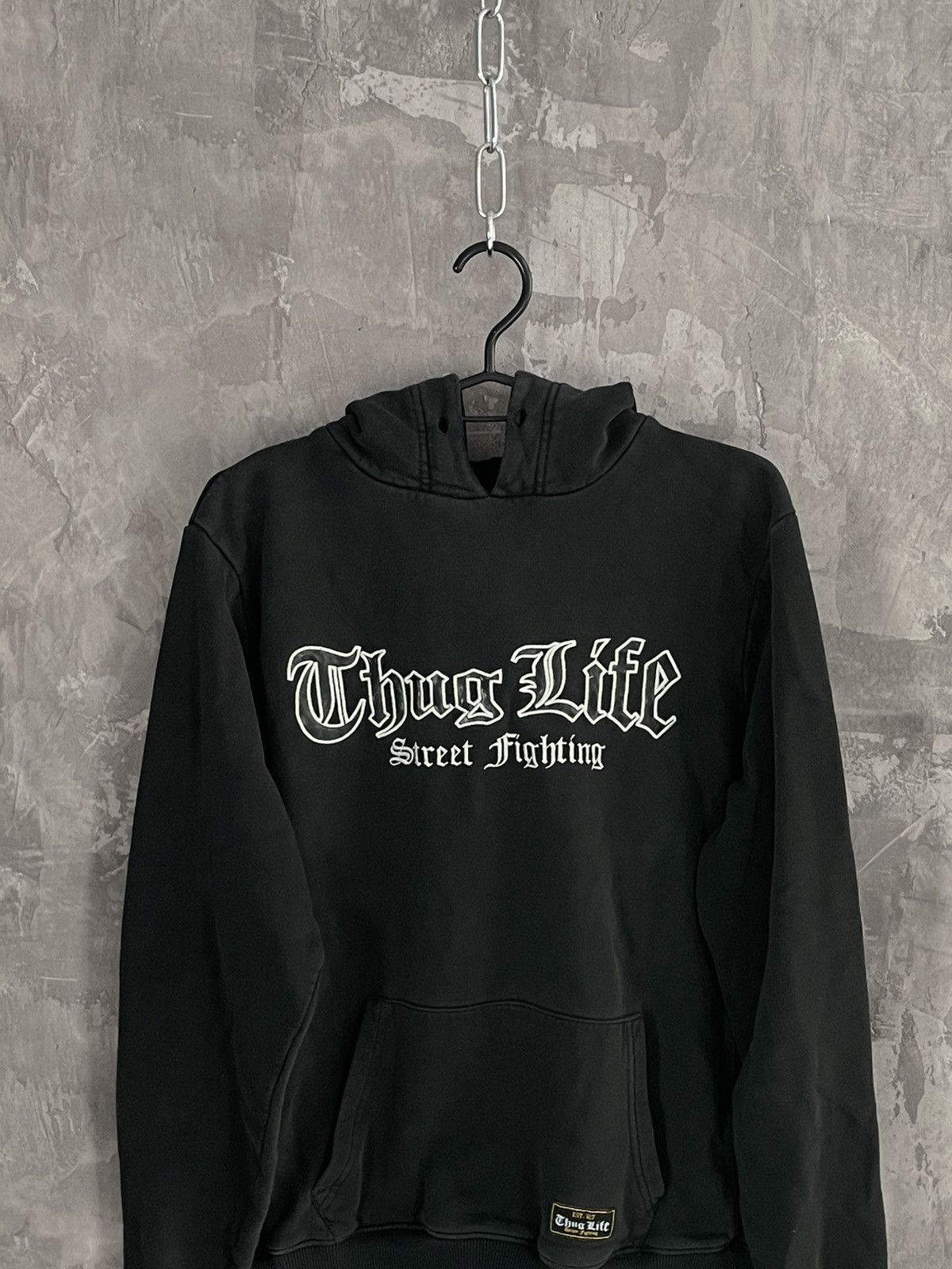 Rap Tees × Vintage 90s Vintage Thug Life Faded Oversized Hoodie rap skate Size US M / EU 48-50 / 2 - 2 Thumbnail