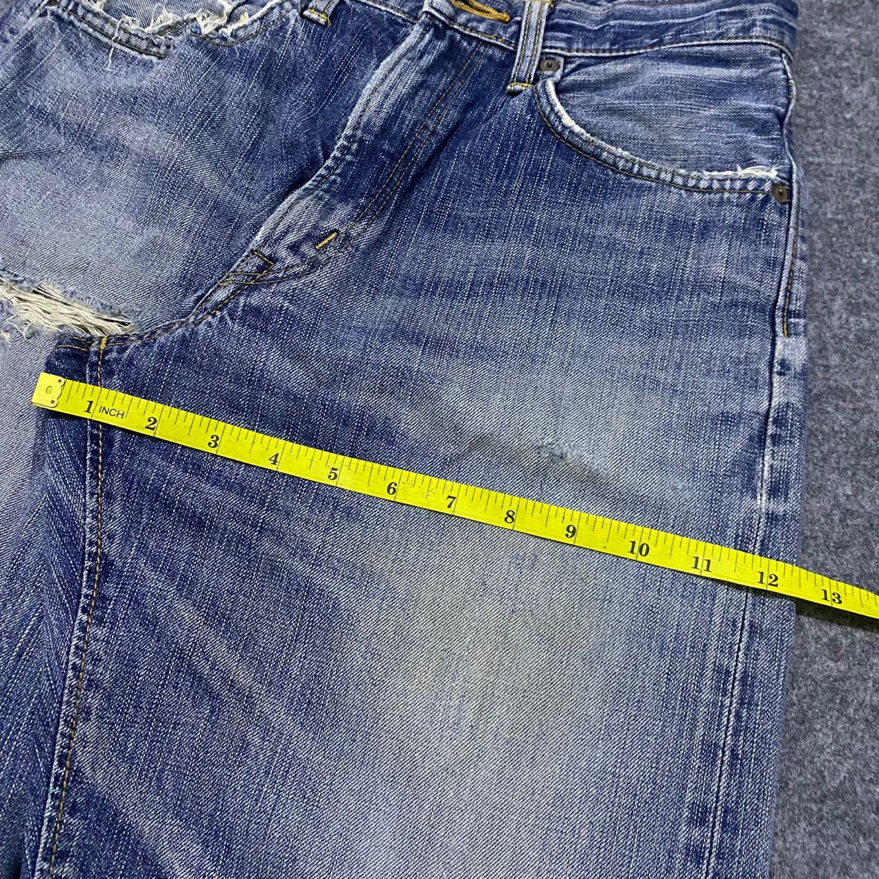 If Six Was Nine Vintage Edwin Selvegde Redline Distressed denim Size US 29 - 5 Thumbnail