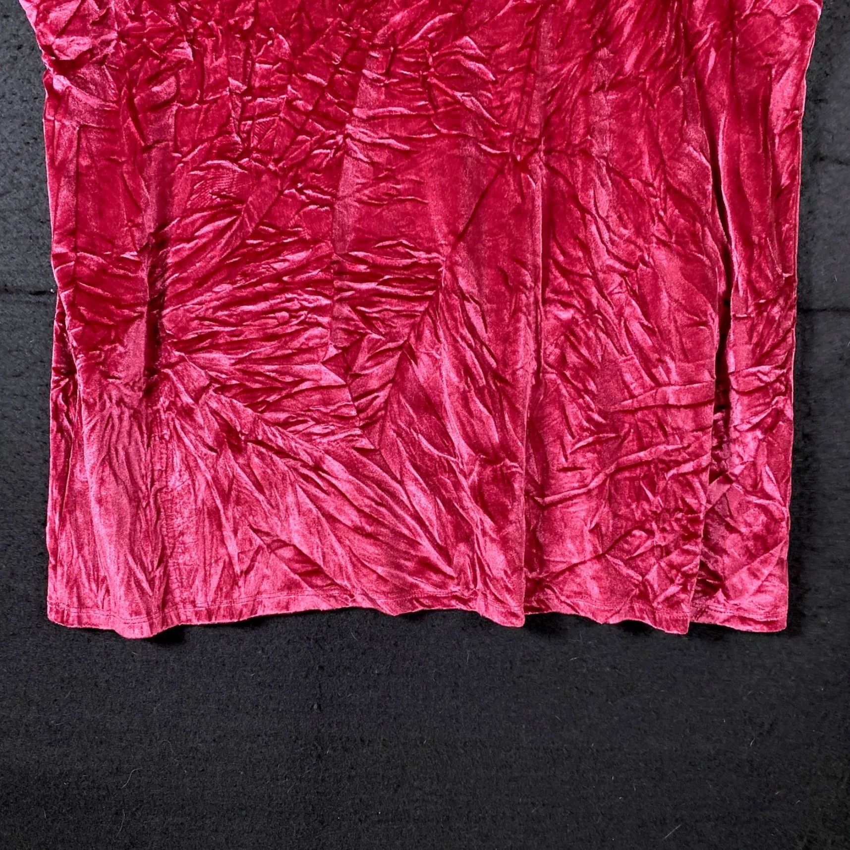 Loft LOFT Blouse Sleeveless Red Mock Neck Stretch Velvet Large Woman Casual Workwear Boho 80s Momcore Bohemian Solid Size L / US 10 / IT 46 - 3 Thumbnail