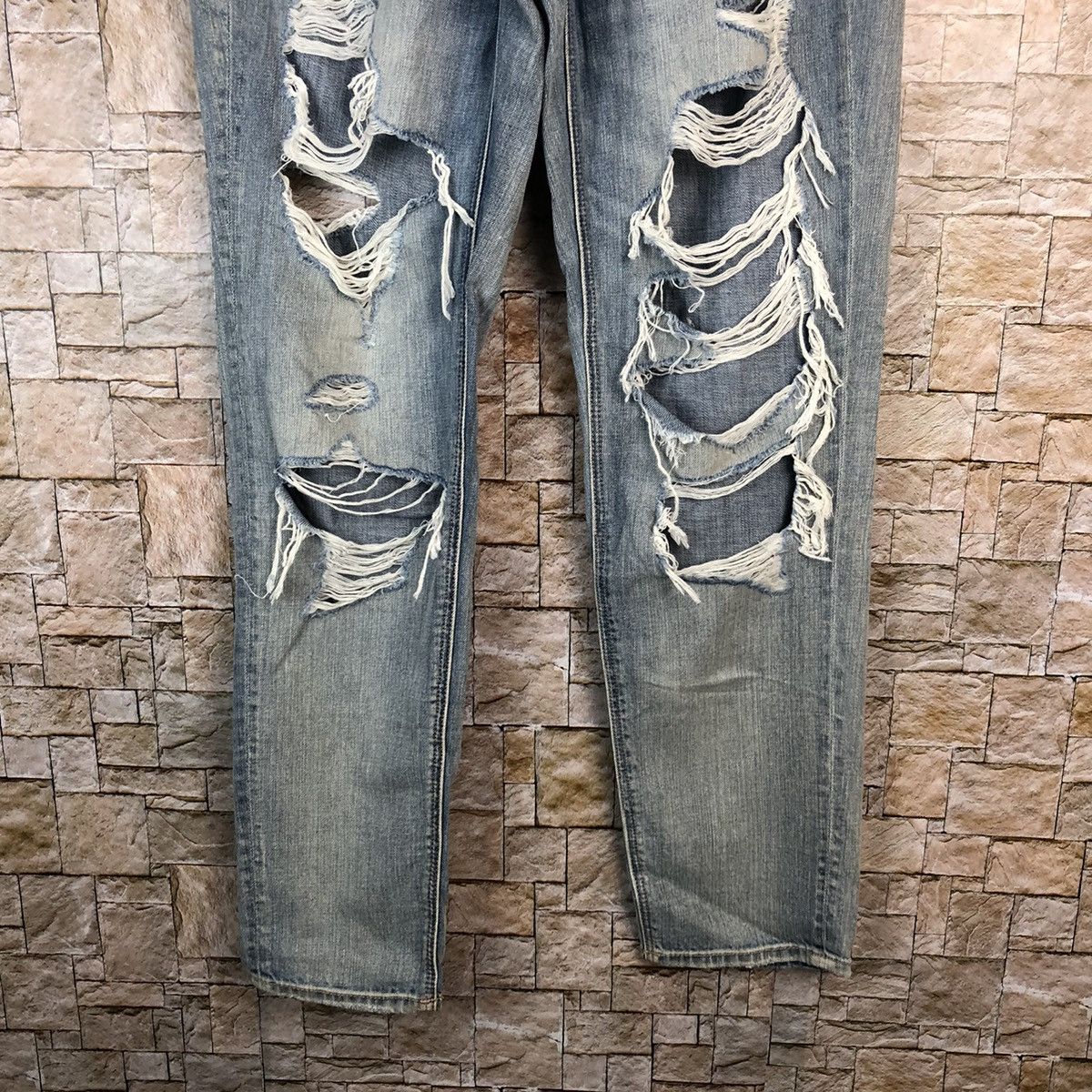 American Eagle Outfitters American Eagle Blue Distressed Denim Pants #A1006 Size 28" / US 6 / IT 42 - 6 Thumbnail