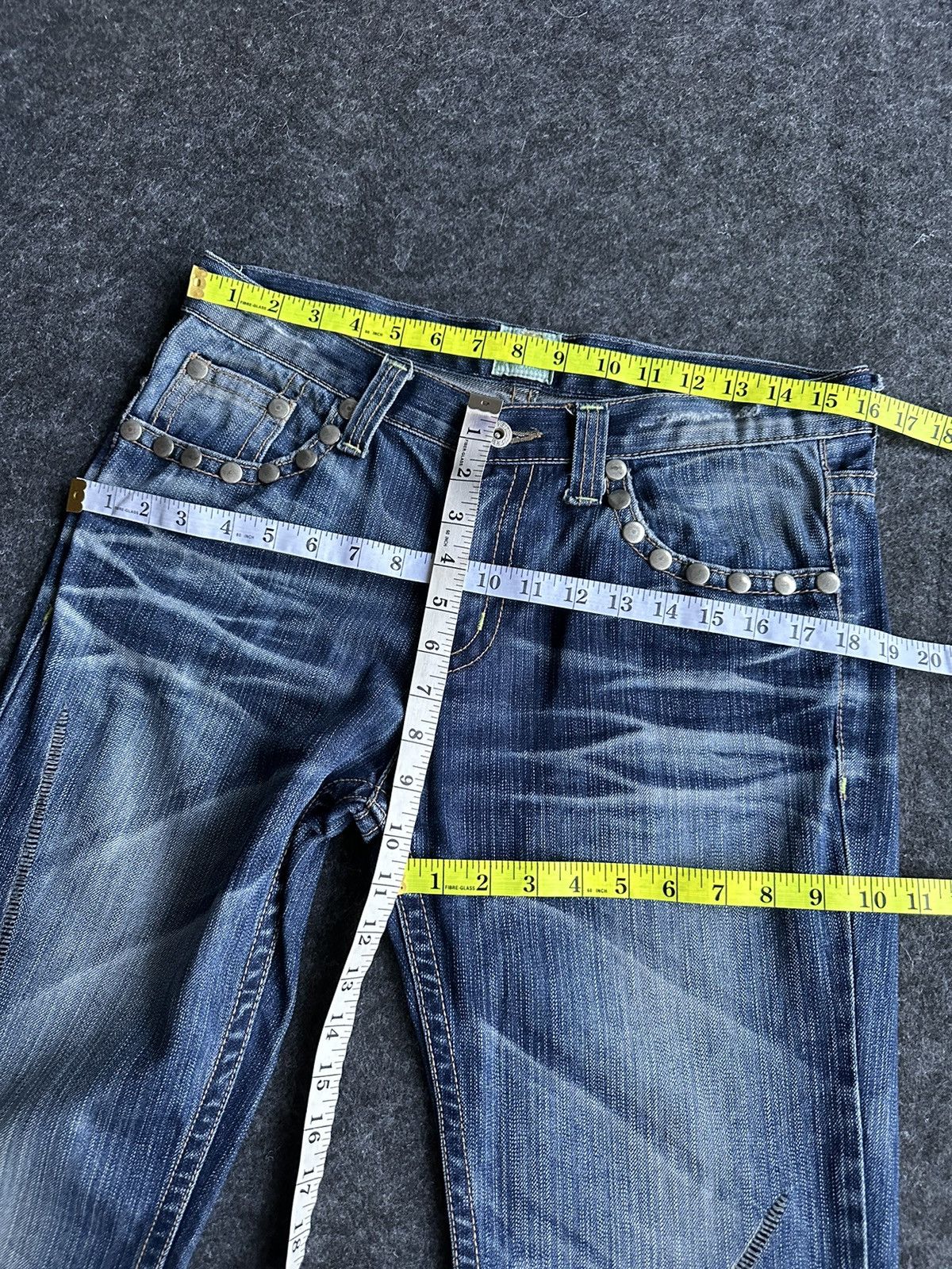 Hysteric Glamour O Pinball Flare Stone Washed Vintage Denim 32x32 D390 Size US 32 / EU 48 - 12 Thumbnail
