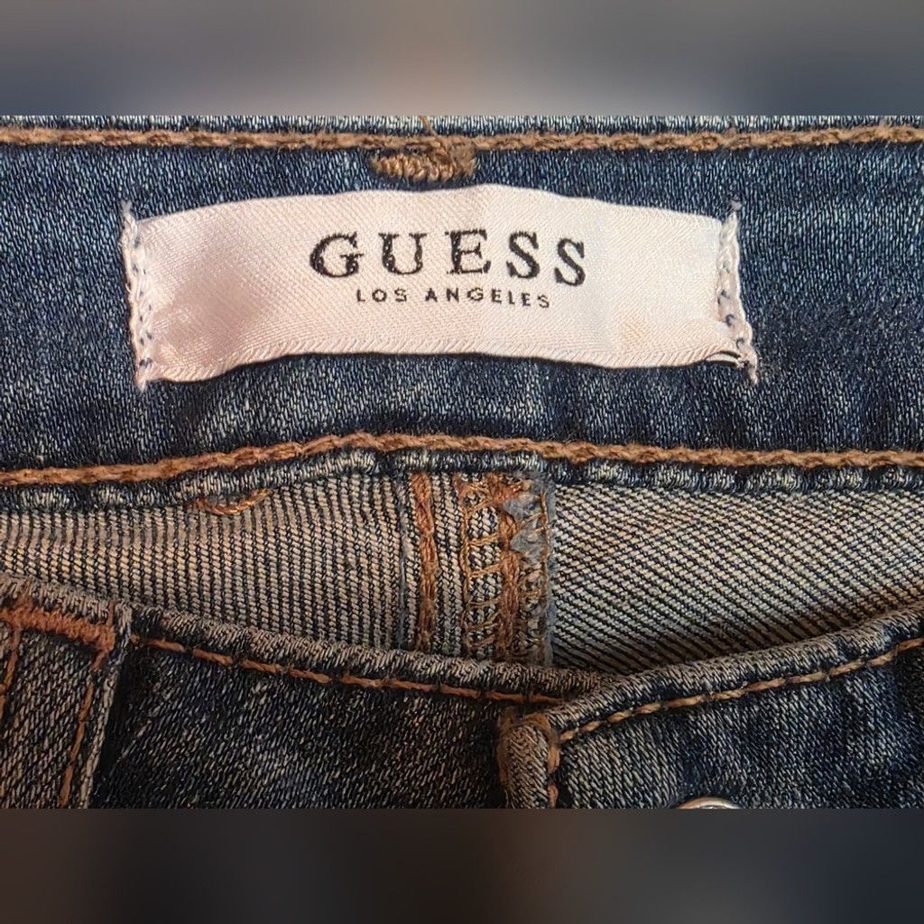 Guess GUESS Rhinestone Distressed Skinny Jeans Brand New Size 24" / US 00 / IT 34 - 5 Thumbnail