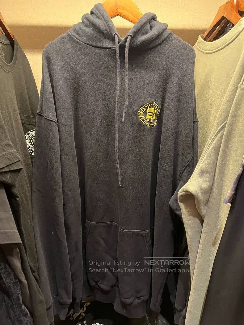 Balenciaga Balenciaga Chest embroidery drawstring hood fleece long sl Size US XS / EU 42 / 0 - 1 Thumbnail