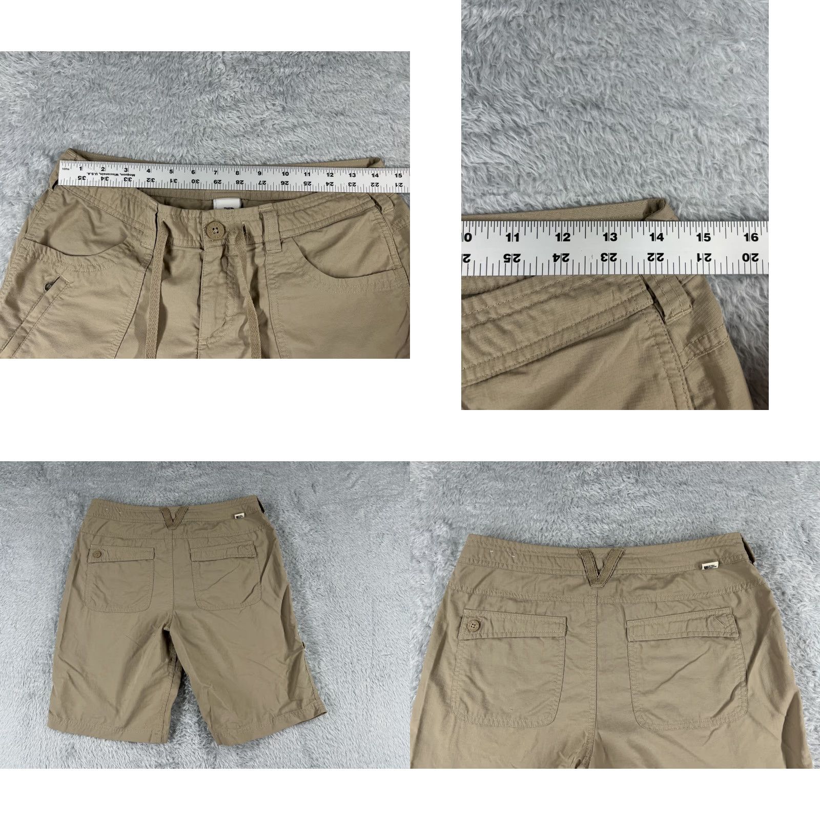 The North Face The North Face Shorts Women 6 Beige 100% Nylon Drawstring Hiking Camping 28x10 Size 28" / US 6 / IT 42 - 9 Thumbnail