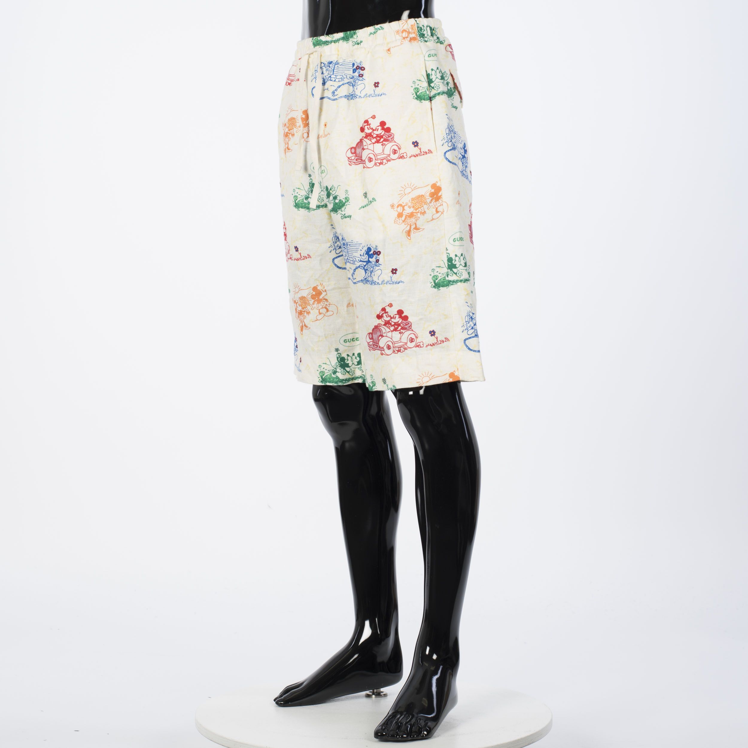 Gucci x Disney Ivory Linen Shorts Size US 32 / EU 48 - 2 Thumbnail