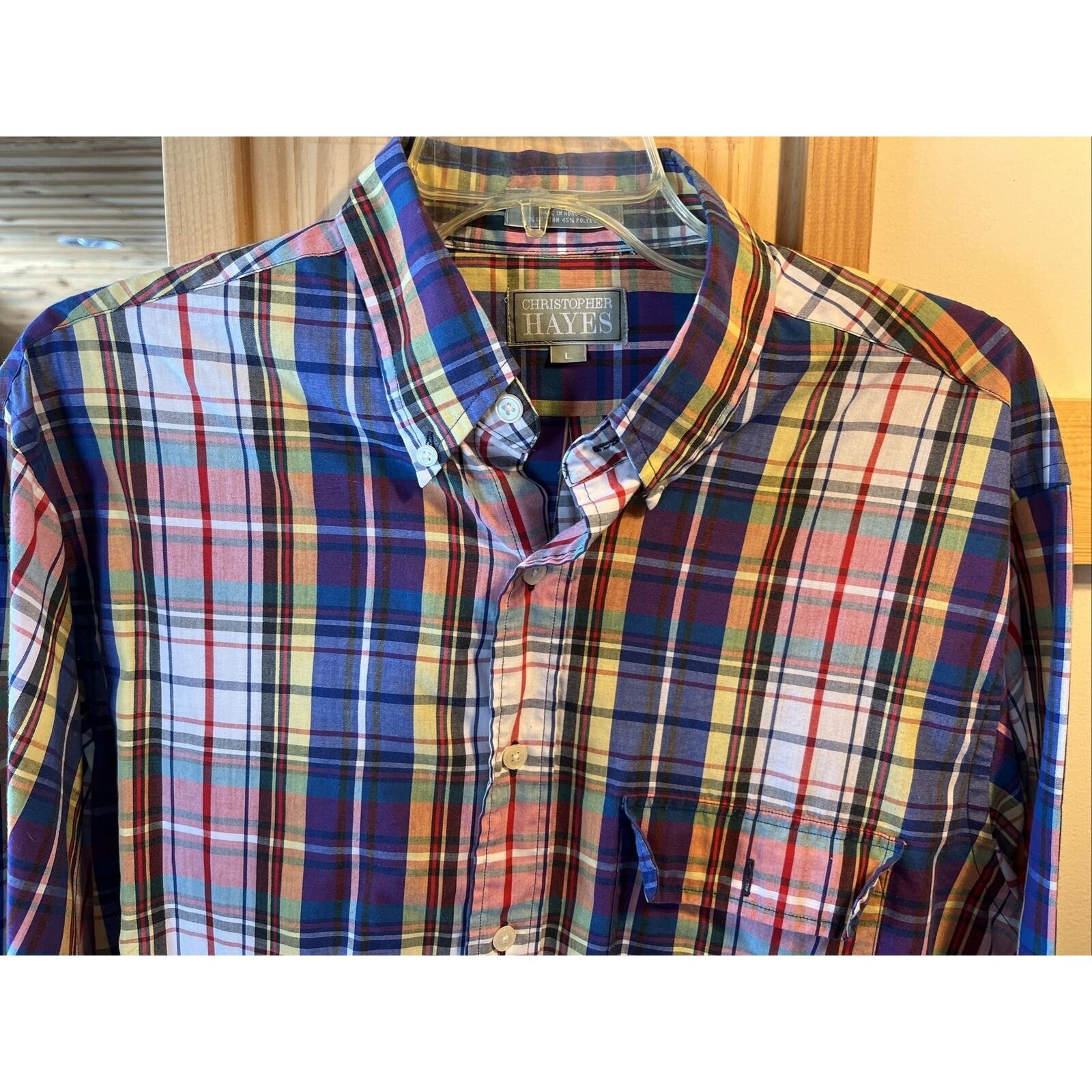 Other Christopher Hayes Men's L Multicolor Check LS Button Shirt Size US L / EU 52-54 / 3 - 8 Thumbnail