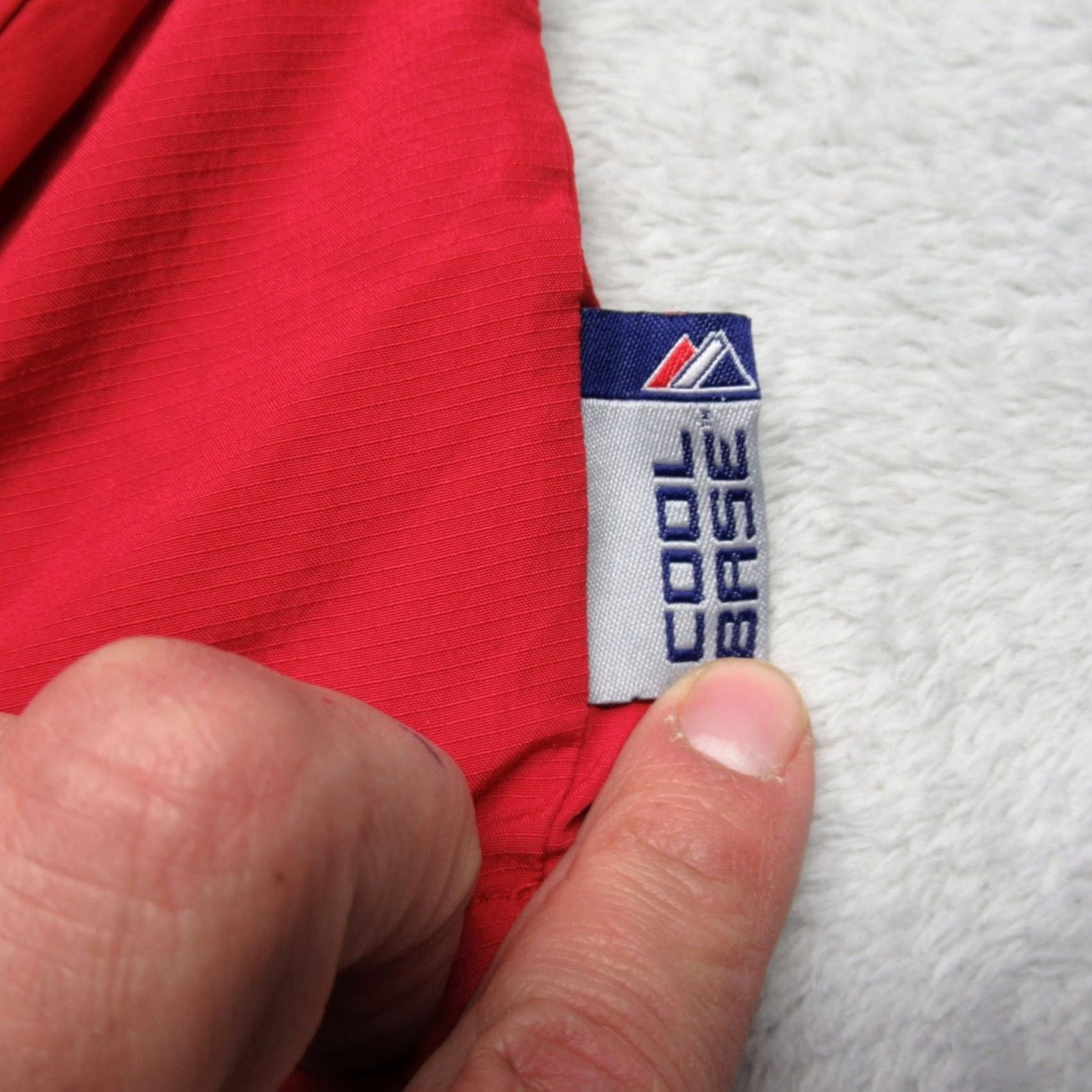 Vintage VINTAGE Majestic Angels Jacket Mens Large Red 1/4 Zip Windbreaker Baseball Pullover Windbreaker VTG Size US L / EU 52-54 / 3 - 7 Thumbnail