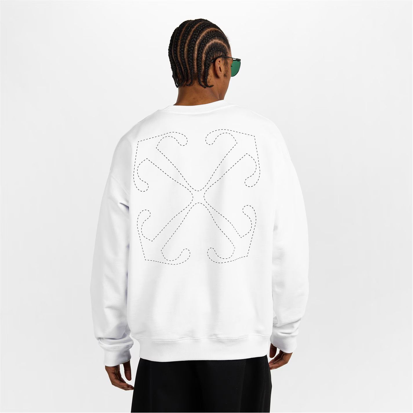 Off-White o1g2r1mq0226 Skate Crew Sweatshirt In White Size US S / EU 44-46 / 1 - 4 Thumbnail