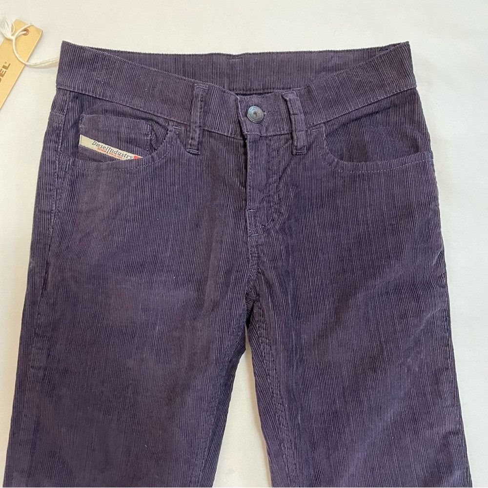 Diesel NWT New Diesel Straight Leg Corduroy Purple Pants Size 24 Size 24" / US 00 / IT 34 - 4 Thumbnail