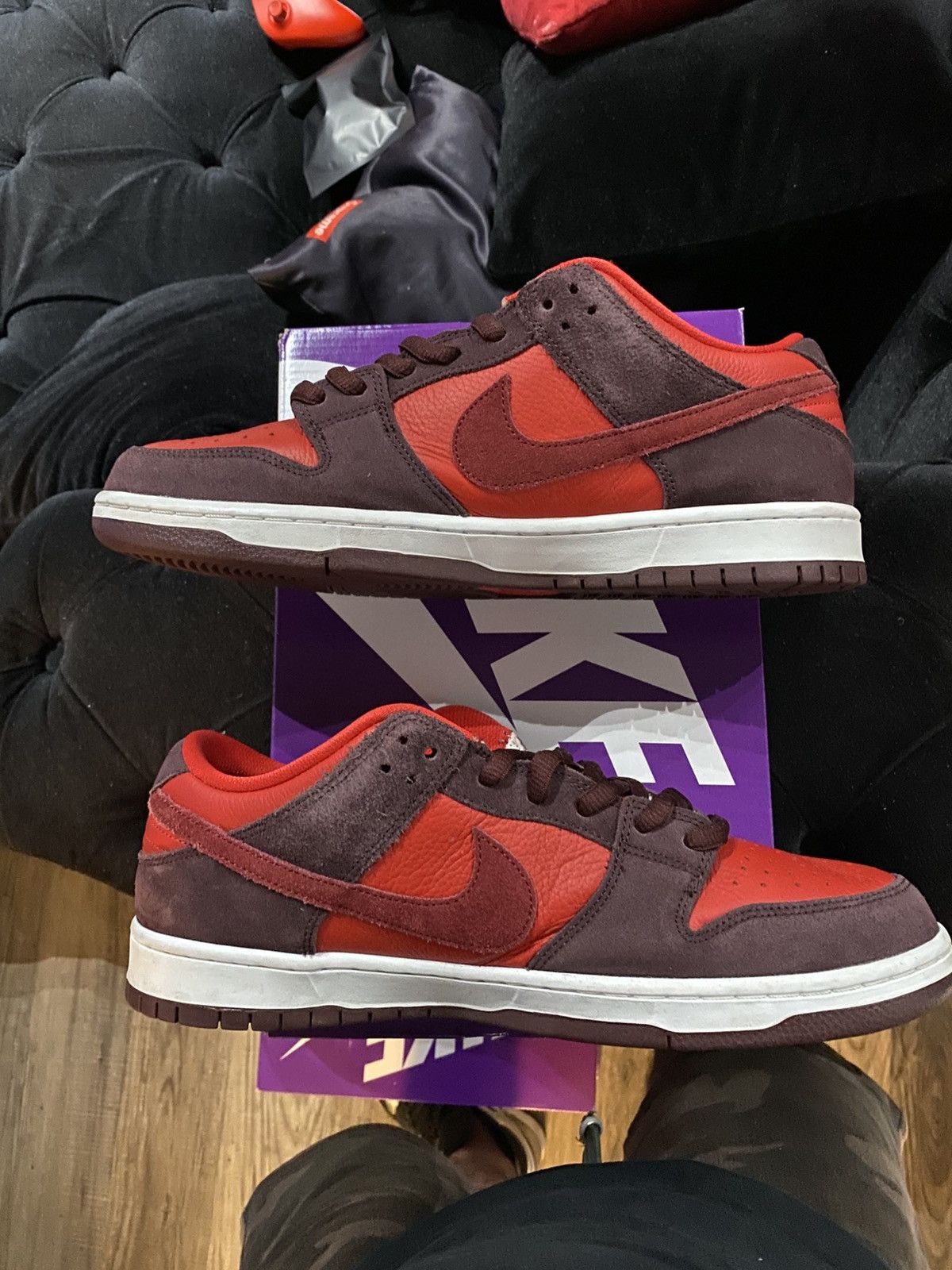 Nike Dunk SB Low Fruity Pack Cherry DM0807-600 Men SZ 12 Used Size US 12 / EU 45 - 2 Thumbnail