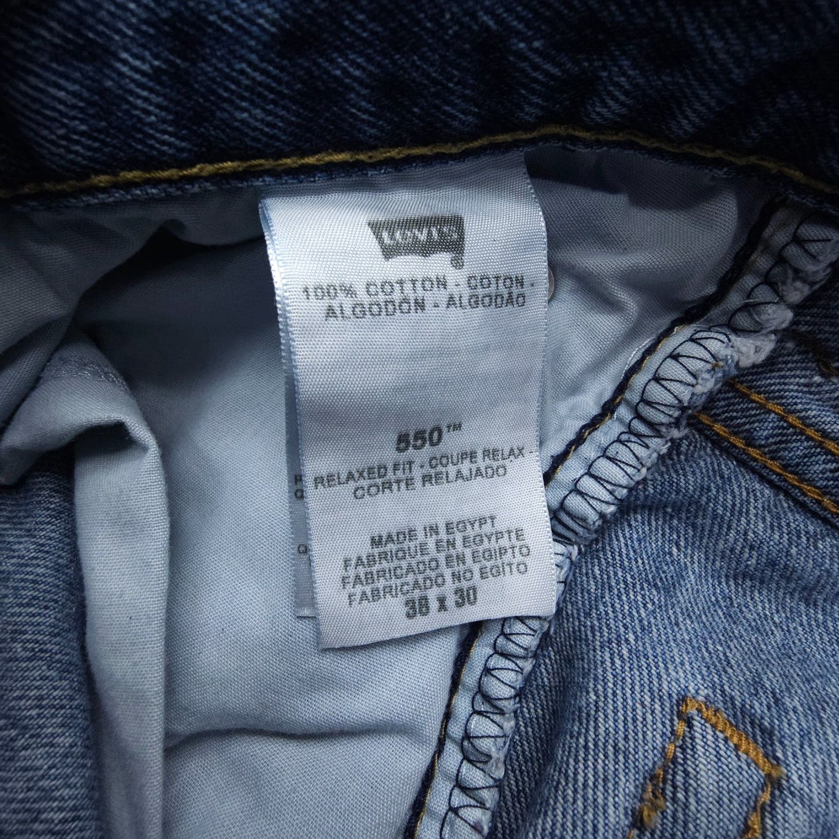 Levi's Levi's Jeans 550 Relaxed Fit Tapered Jeans Mens 38 x 30 Denim Blue 90s American Distressed Pockets Baggy Vintage No N/A Size US 38 / EU 54 - 7 Thumbnail