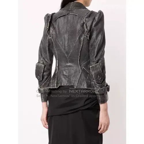 Junya Watanabe Junya Watanabe Cracked Deconstructed Leather Jacket Size XS / US 0-2 / IT 36-38 - 9 Thumbnail