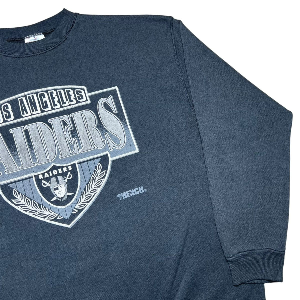 NFL × Vintage 1990s NFL Los Angeles Raiders Spell Out Graphic Sweatshirt Size US XL / EU 56 / 4 - 15 Thumbnail