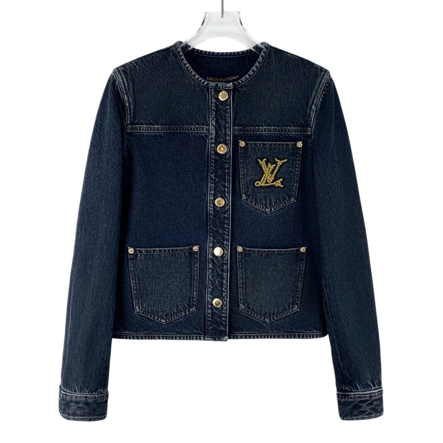 Louis Vuitton Louis Vuitton Logo Embroidered Denim Jacket 36 Size XS / US 0-2 / IT 36-38 - 1 Thumbnail