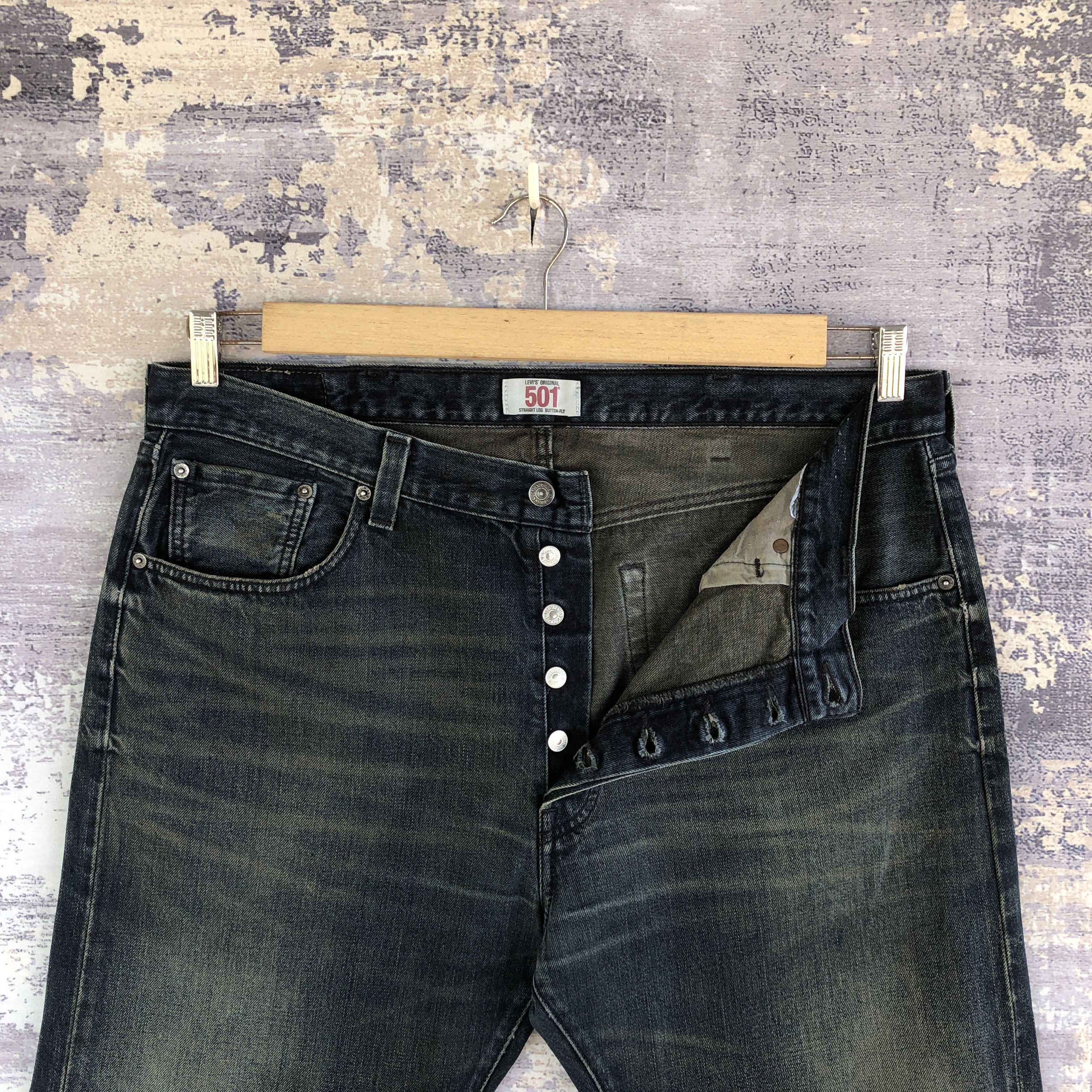 Levi's Vintage Y2K Levis 501 Stonewash Jeans Levi's Faded Denim Size US 38 / EU 54 - 6 Thumbnail