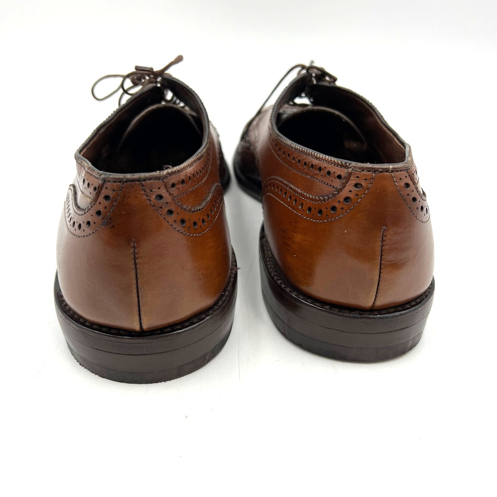 Allen Edmonds Allen Edmonds Sanford Leather Lace Ups In Oak Brown Size US 12 / EU 45 - 12 Thumbnail