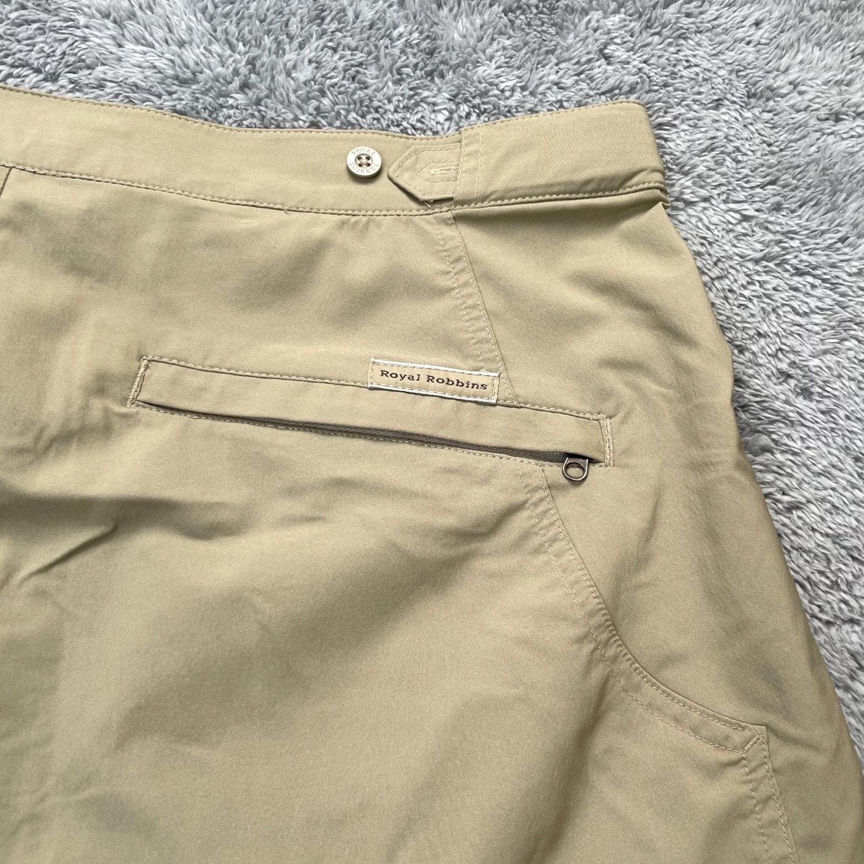 Royal Robbins VINTAGE Royal Robbins Shorts Womens 14 Beige Nylon Stretch Logo Fishing Hiking Walking Size 24" / US 00 / IT 34 - 5 Thumbnail