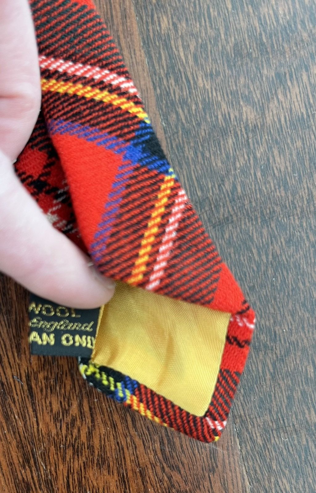 Other Cravats Ltd of London Wool Red Tartan Tie Size ONE SIZE - 4 Thumbnail