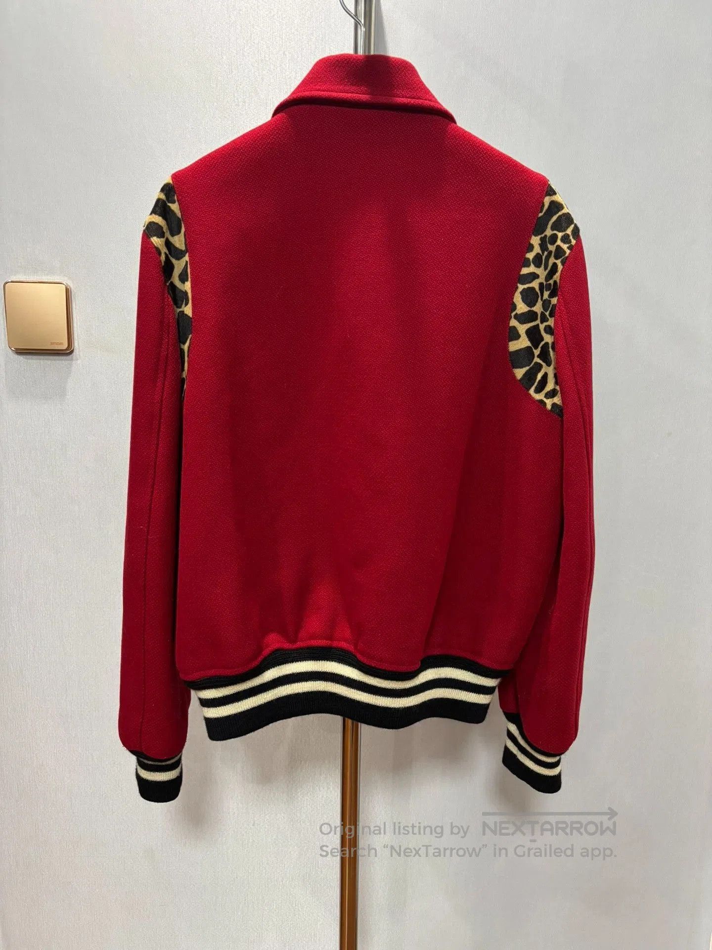 Saint Laurent Paris Saint Laurent Red Leopard Print Jacket. Size US S / EU 44-46 / 1 - 2 Thumbnail