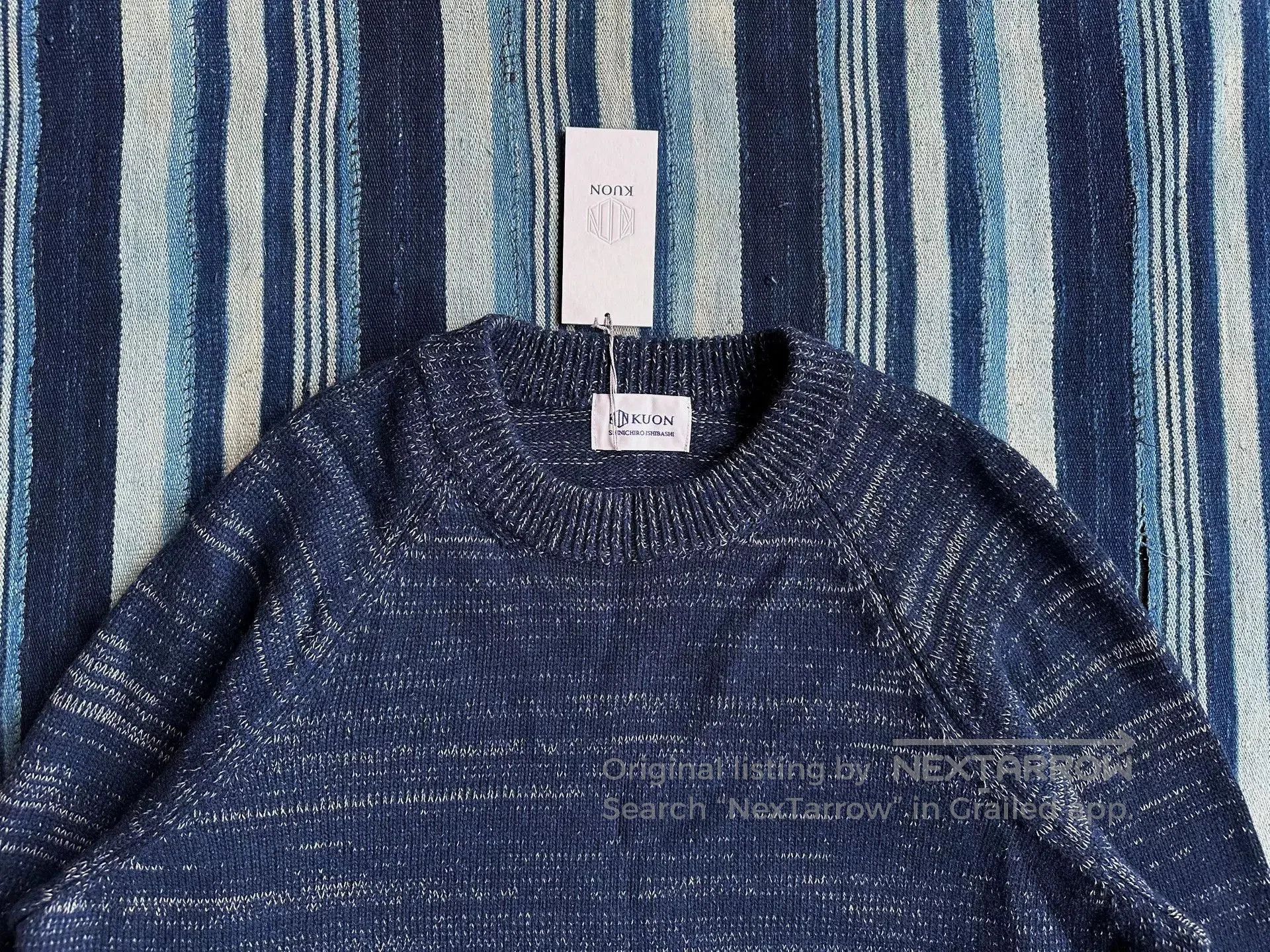 KUON kuon zig-zag sweater in navy blue. Size US S / EU 44-46 / 1 - 3 Thumbnail