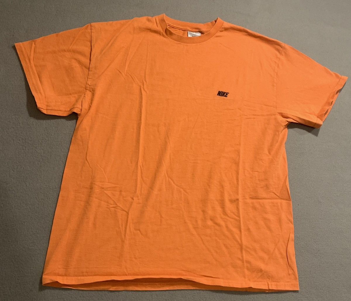 Nike Nike Y2K Short Sleeve Tee Orange XXL Grey Tag 2000s Vintage Size US XXL / EU 58 / 5 - 1 Thumbnail