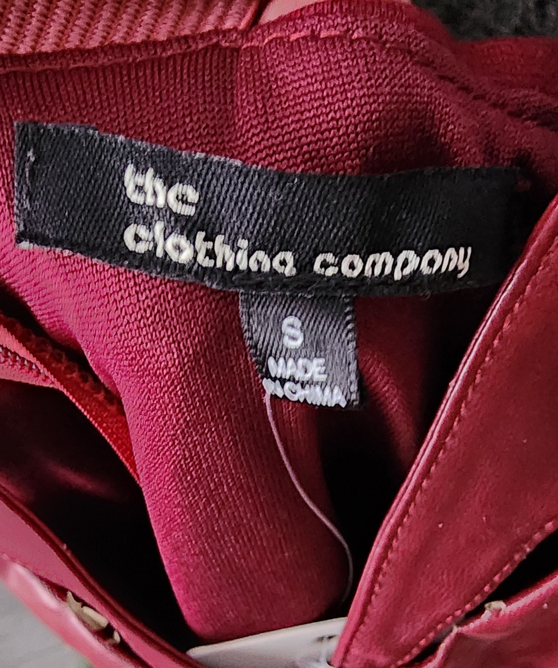 Other The Clothing Company Burgundy Faux Leather Dress Small Size S / US 4 / IT 40 - 3 Thumbnail