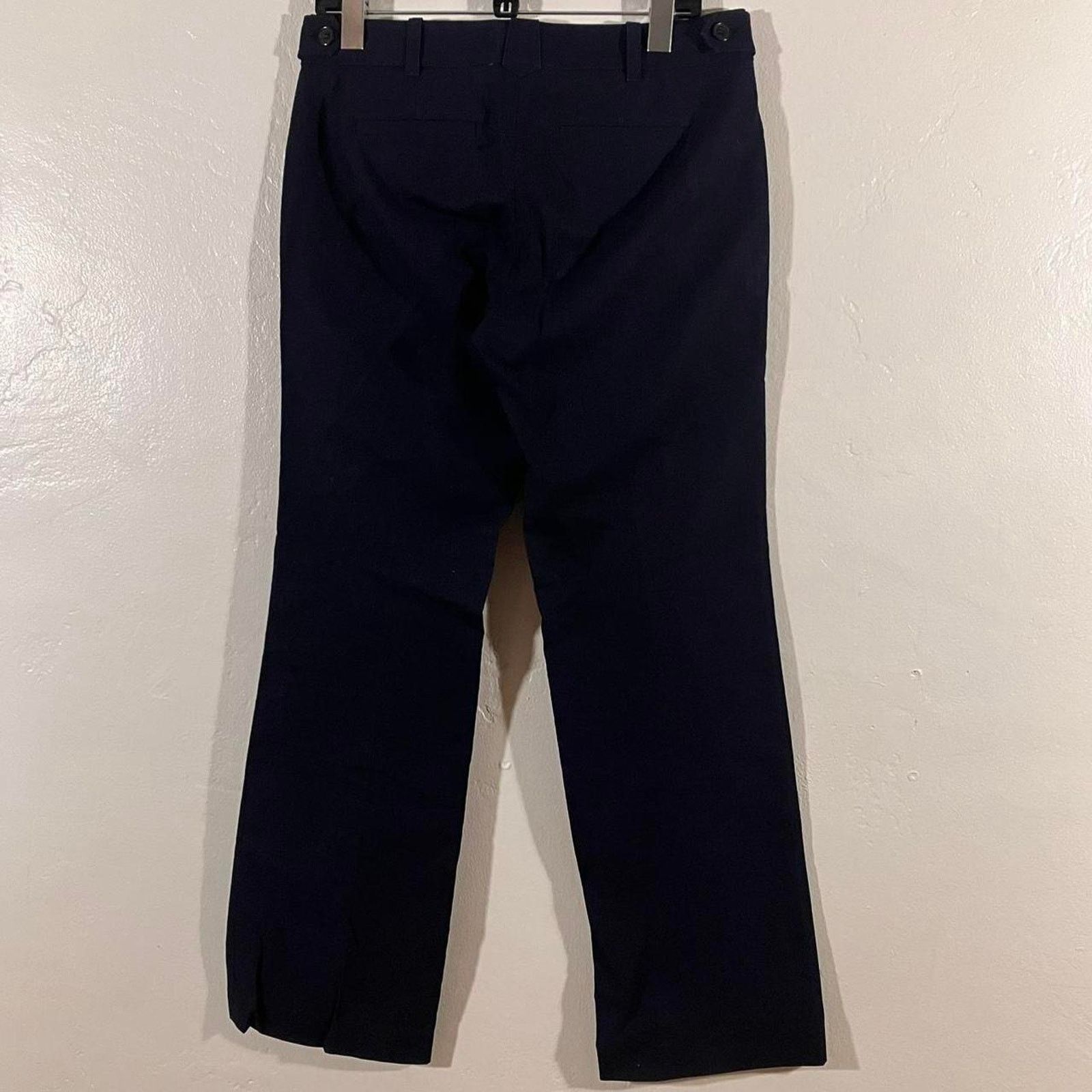 J.Crew J. Crew Favorite Fit Navy Blue Pinstripe Slack Pants Size 28" / US 6 / IT 42 - 4 Thumbnail