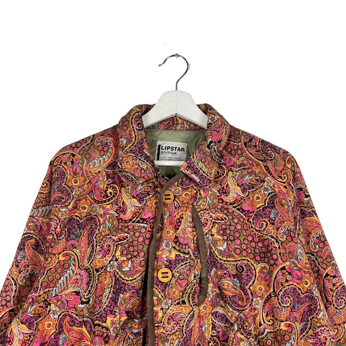 Designer 🔥 VINTAGE 90s LIPSTAR BOUTIQUE PAISLEY BOMBER JACKET Size US M / EU 48-50 / 2 - 4 Thumbnail