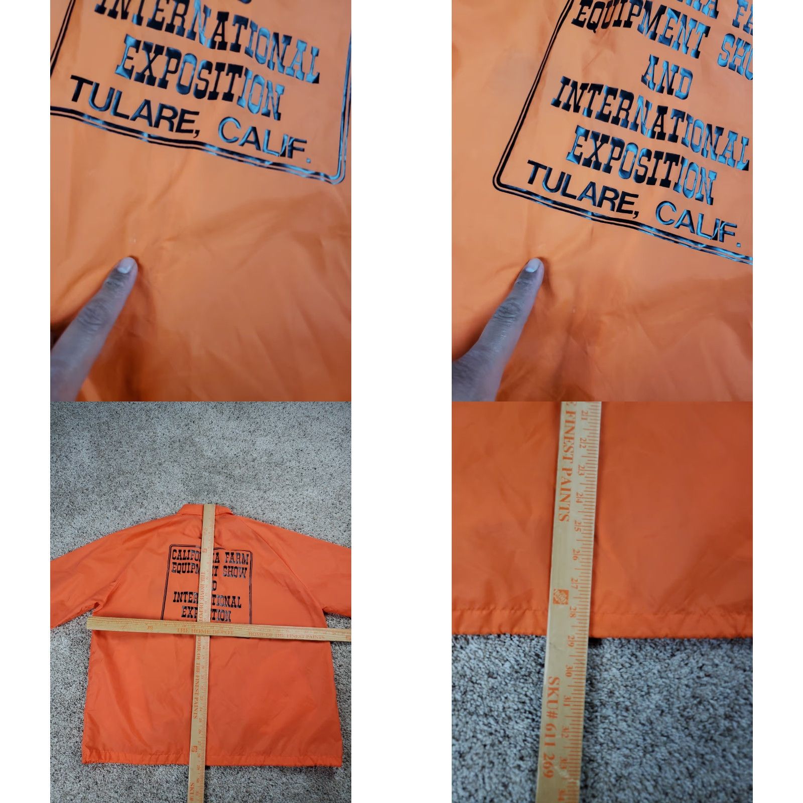 TaylorMade VINTAGE Taylor Made Windbreaker Jacket Mens L Orange 70s Tulare Ca Ag Show Nylon Sportswear/Beach Size US L / EU 52-54 / 3 - 9 Thumbnail