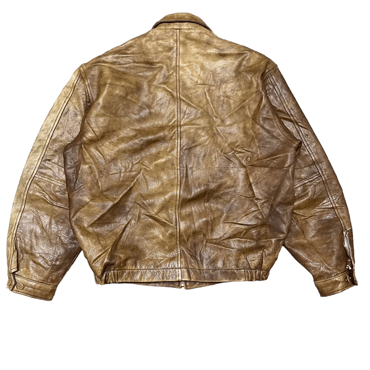 Japanese Brand Vintage Argyle Club Great Outdoors Leather Jacket Size US L / EU 52-54 / 3 - 11 Thumbnail