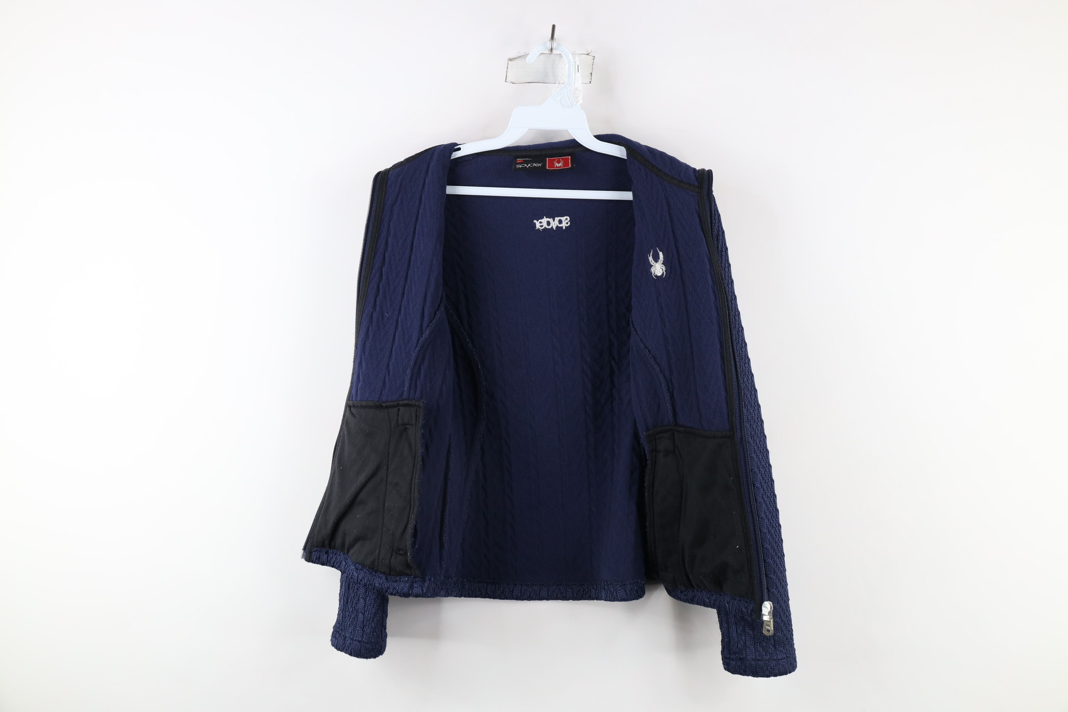 Spyder × Vintage Spyder Out Core Chunky Cable Knit Major Sweater Jacket Blue Size S / US 4 / IT 40 - 9 Thumbnail