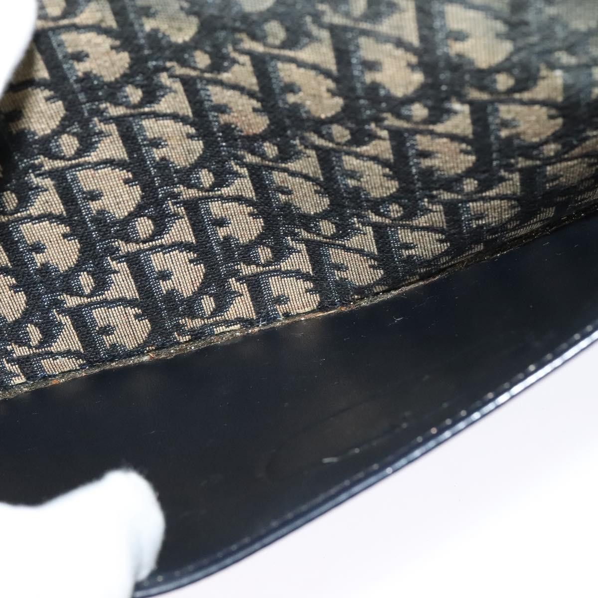 Dior DIOR Trotter Canvas Shoulder Bag Navy Gold Size ONE SIZE - 12 Thumbnail
