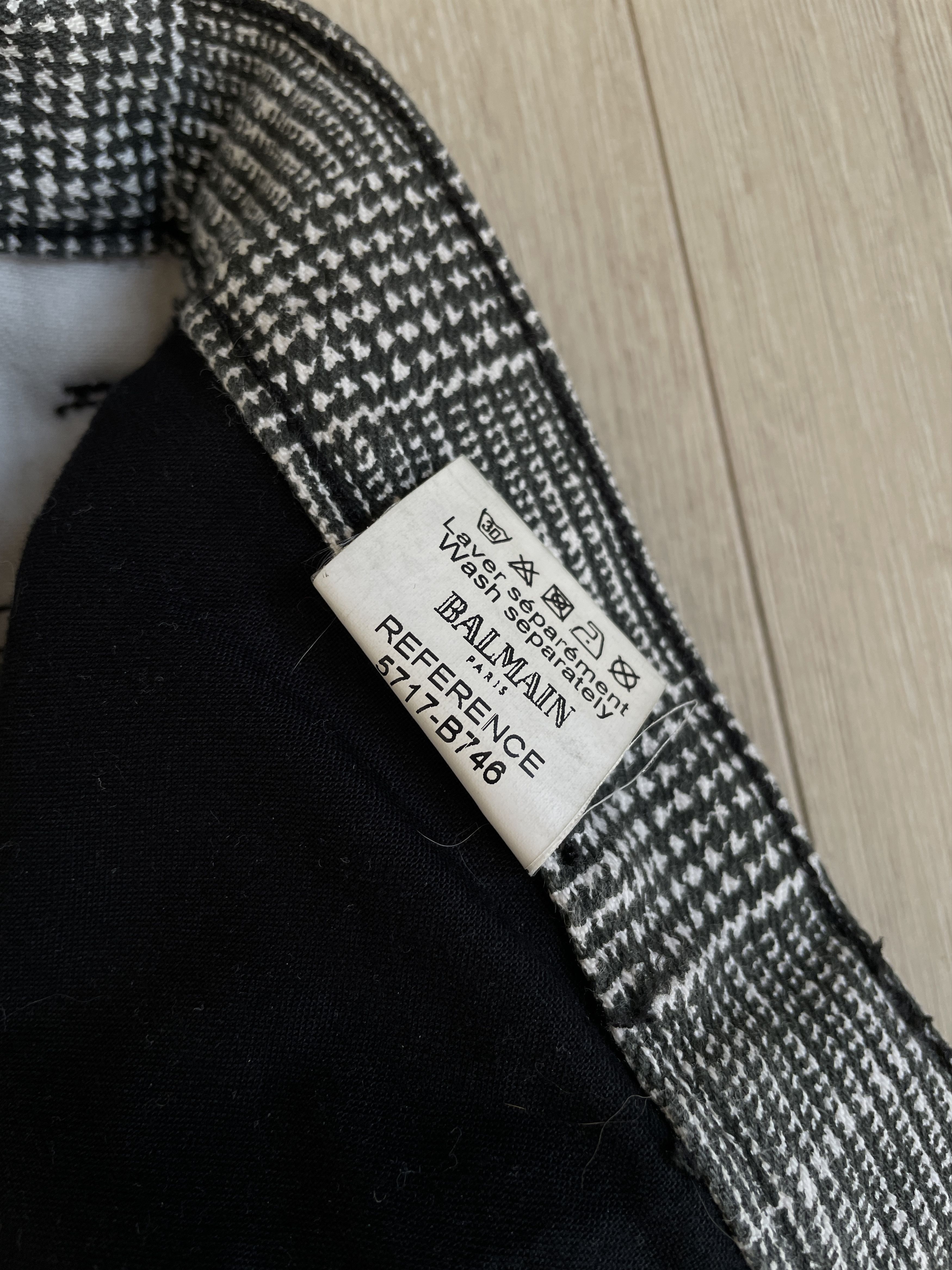 Balmain Balmain AW08 grey tartan biker jeans by Christophe Decarnin Size US 30 / EU 46 - 10 Thumbnail