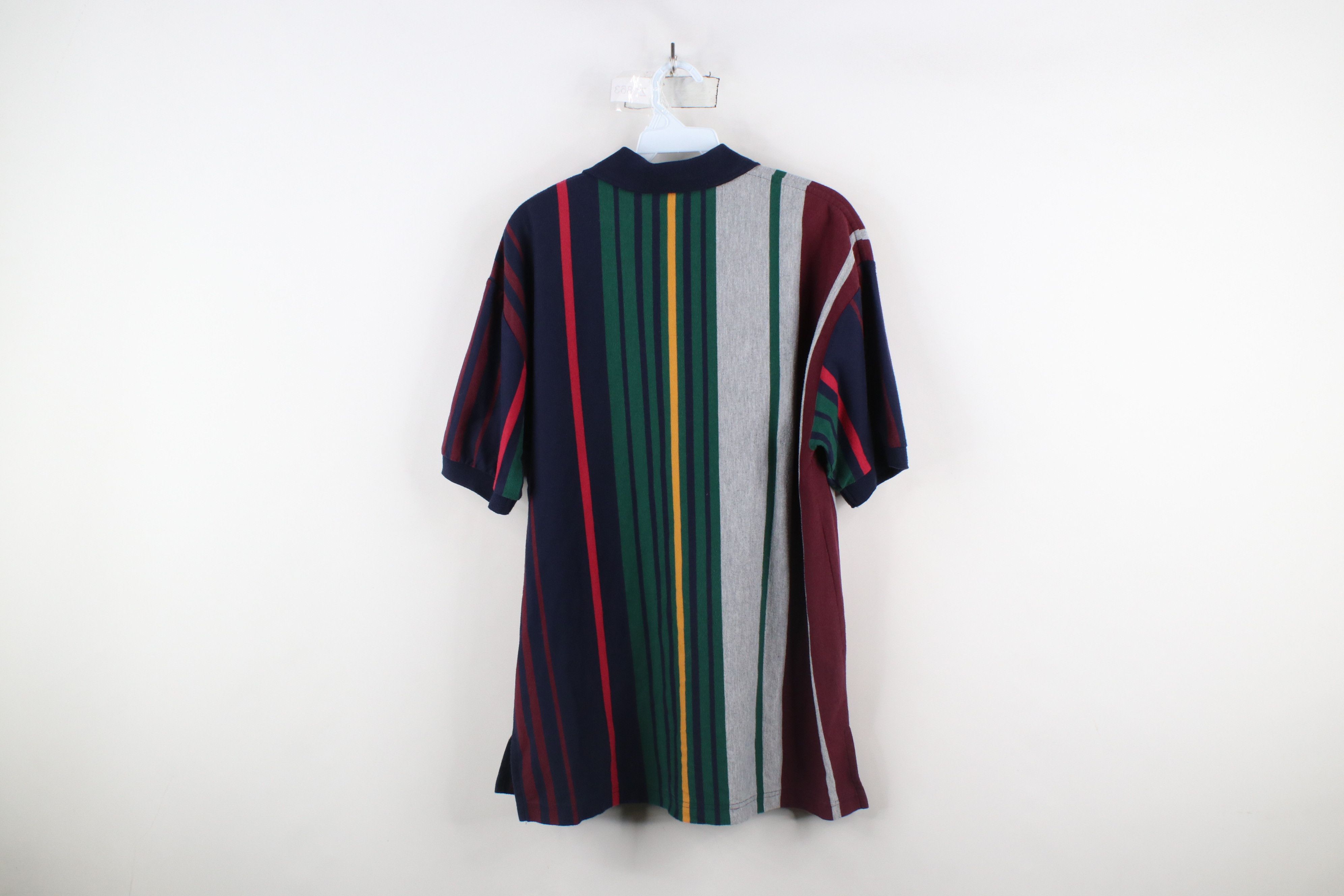 Vintage Vintage 90s Streetwear Rainbow Striped Knit Golf Polo Shirt Size US L / EU 52-54 / 3 - 12 Thumbnail