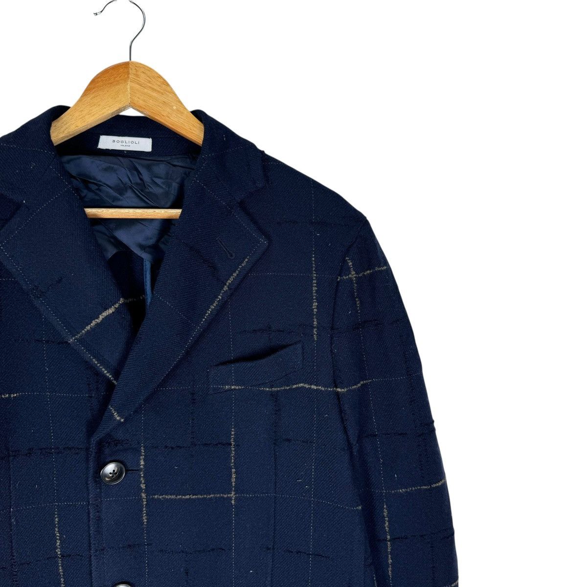Boglioli ❄️BOGLIOLI STRIPED DISTRESS LONG COAT JACKET Size US M / EU 48-50 / 2 - 4 Thumbnail