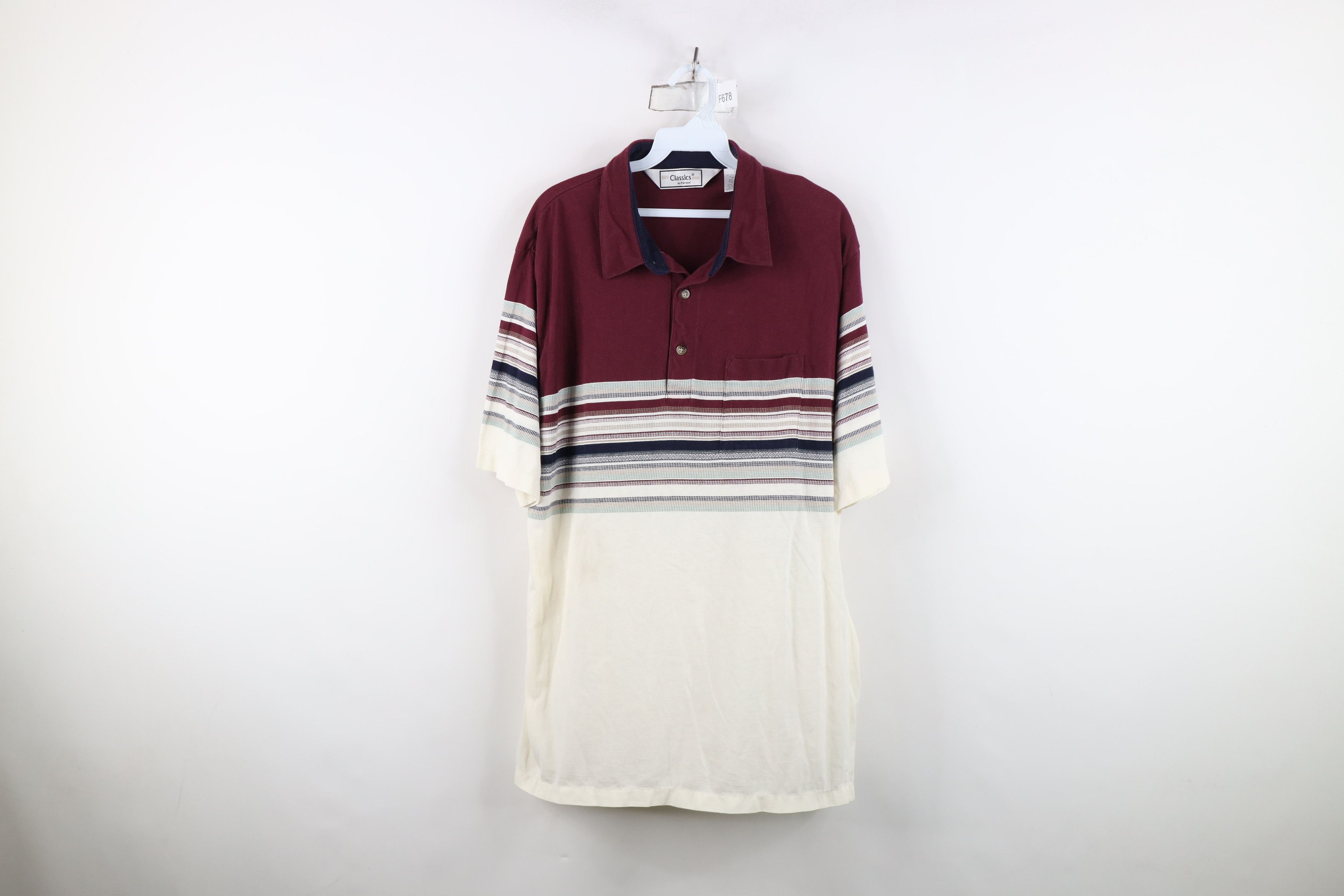 Vintage Vintage 90s Streetwear Striped Collared Golf Polo Shirt Size US XL / EU 56 / 4 - 1 Thumbnail