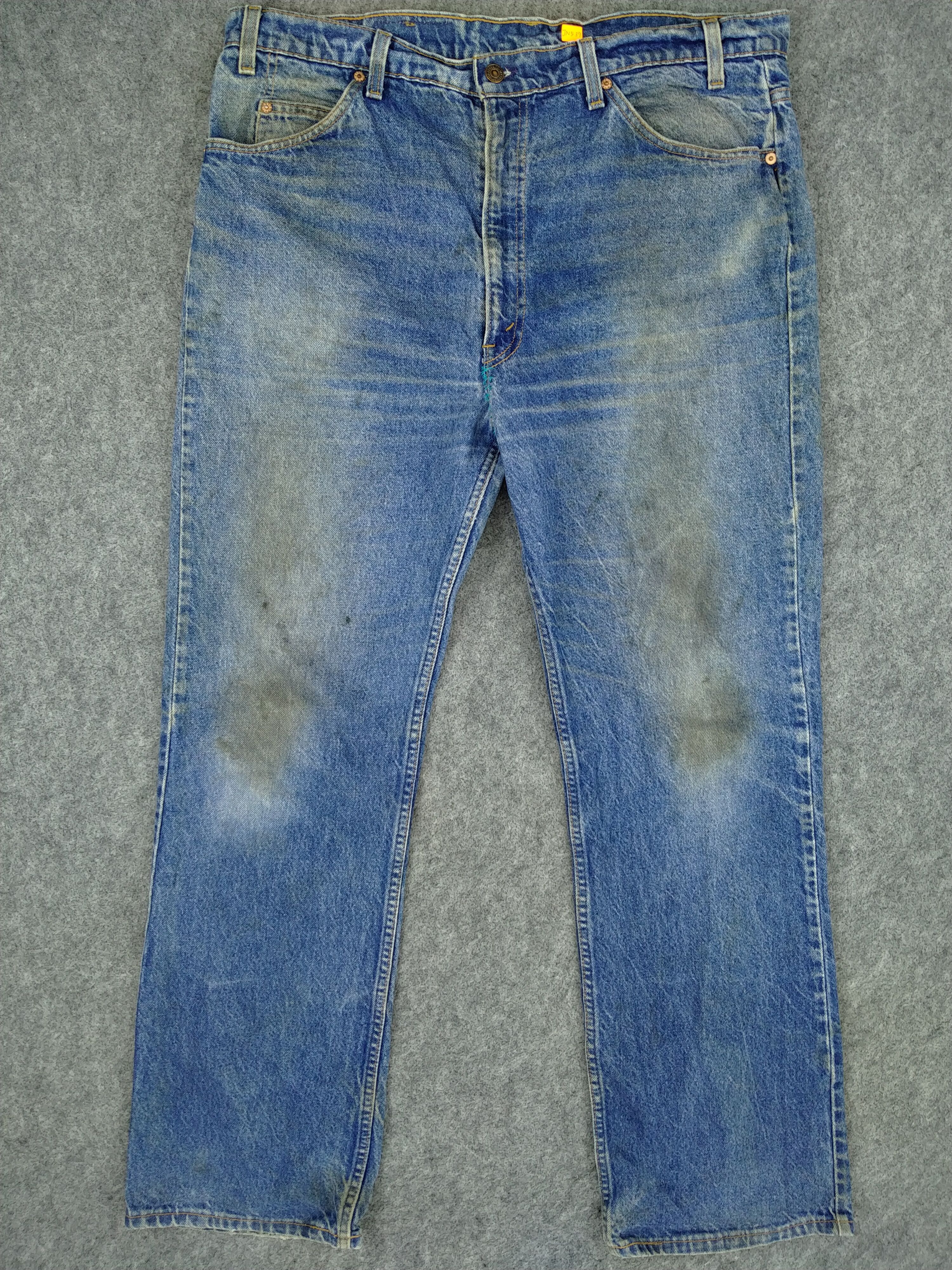 image of Distressed Denim x Levis Rusty Vintage Levi's 517 Usa Orange Tab Denim -Jn539 in Dirty Blue, Men's