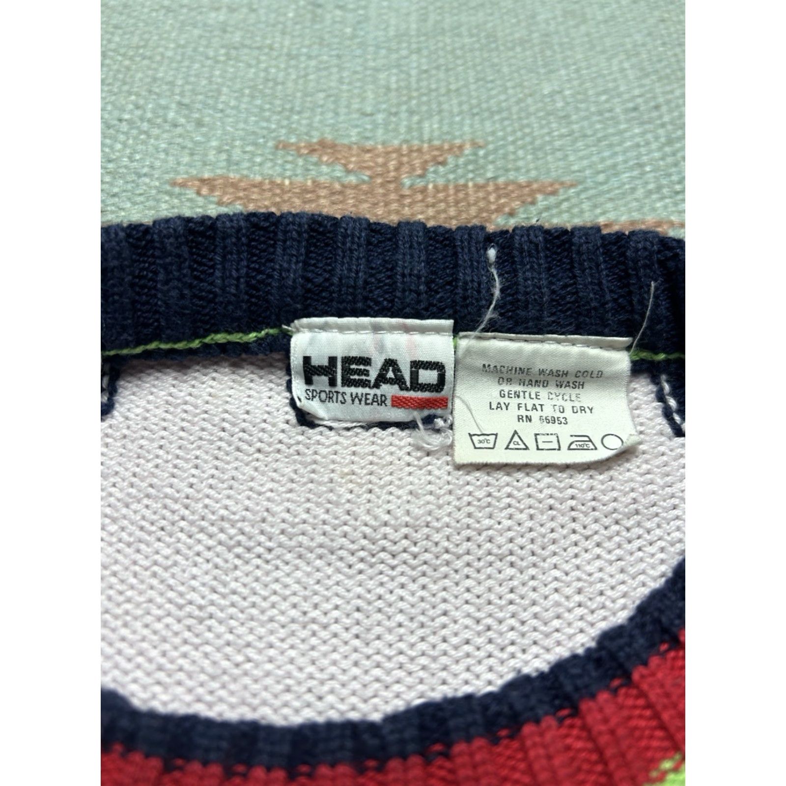 Vintage VINTAGE 80s HEAD Sportswear Knit Sweater Shirt Snow Ski Cotton Stars Boxy M Medium Mens Size M / US 6-8 / IT 42-44 - 7 Thumbnail