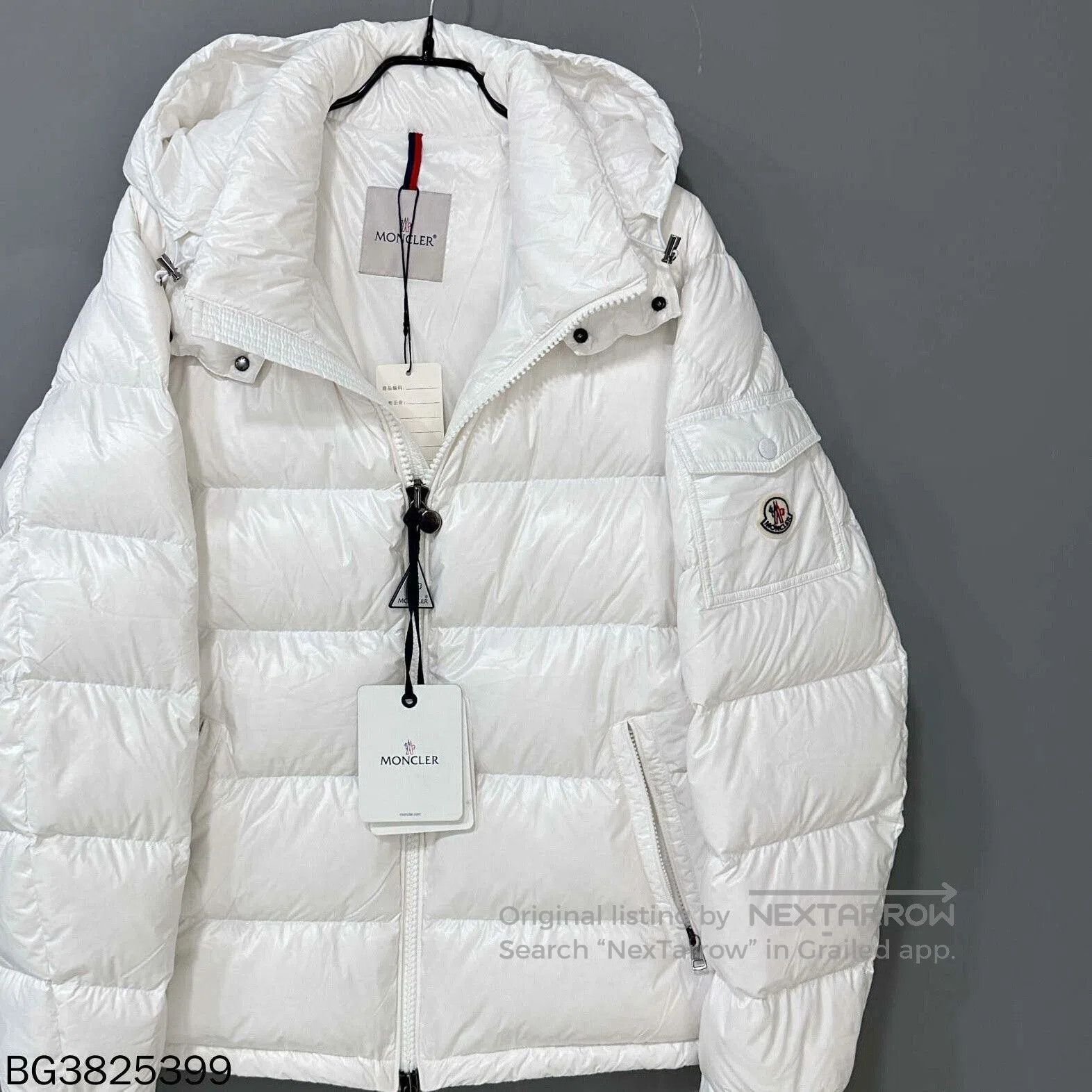 Moncler Moncler Maya White Logo Down Jacket. Size US XXL / EU 58 / 5 - 2 Thumbnail