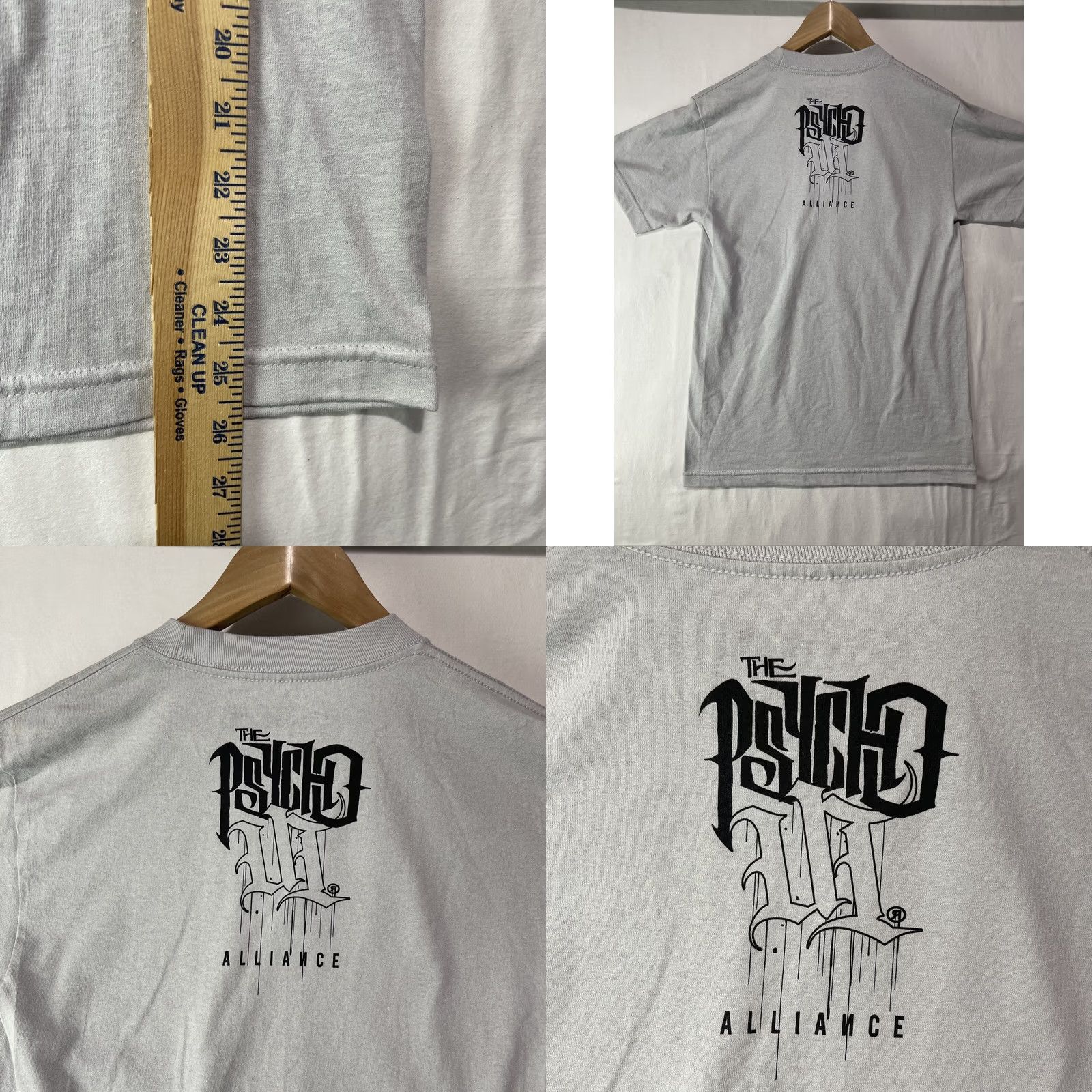 Vintage Psycho Realm Shirt Mens Small Gray Angel Demon Alliance Hip Hop Rap Tee Cholo Size US S / EU 44-46 / 1 - 8 Thumbnail
