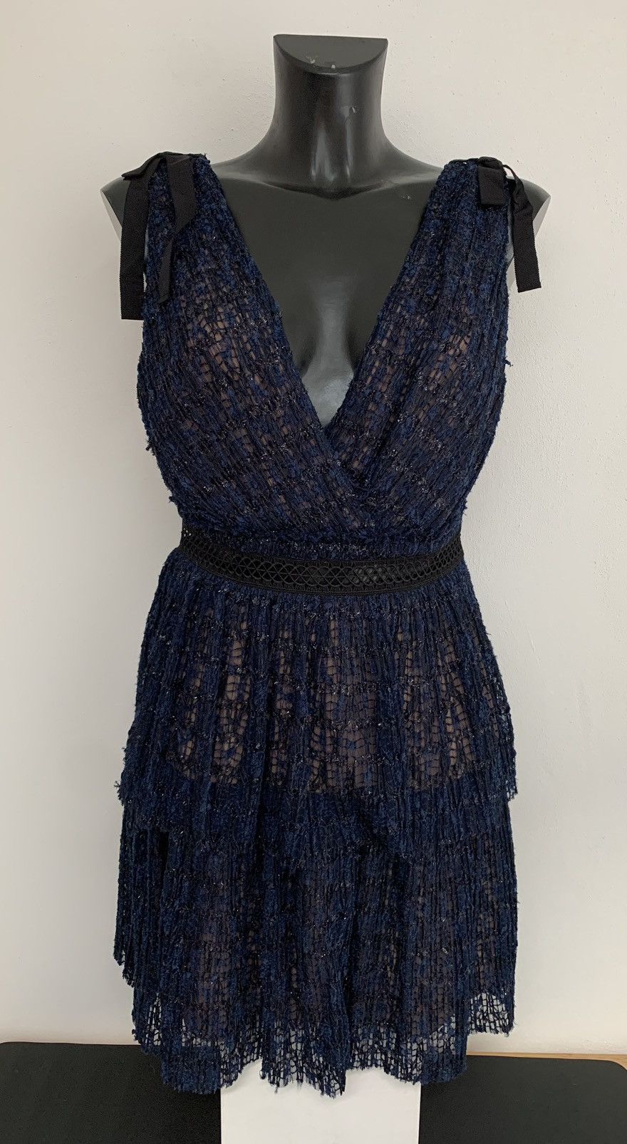 Self-Portrait Self Portrait Mini Dress Navy Size M / US 6-8 / IT 42-44 - 5 Thumbnail
