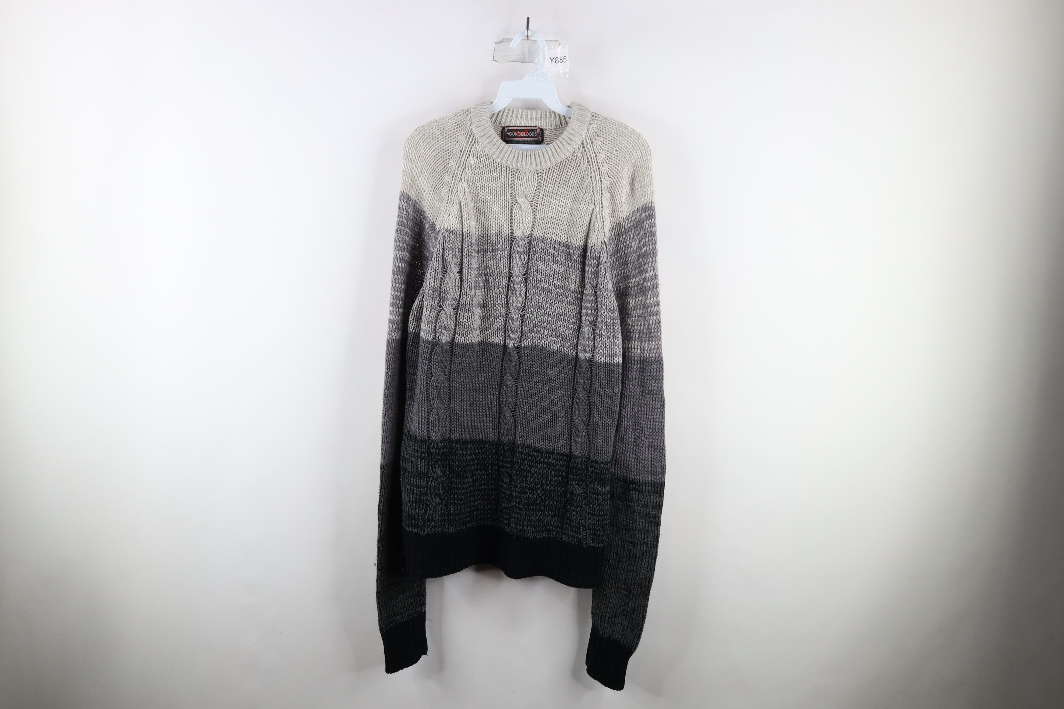 Vintage Vintage 70s Streetwear Ribbed Cable Knit Crewneck Sweater Size US XL / EU 56 / 4 - 1 Thumbnail