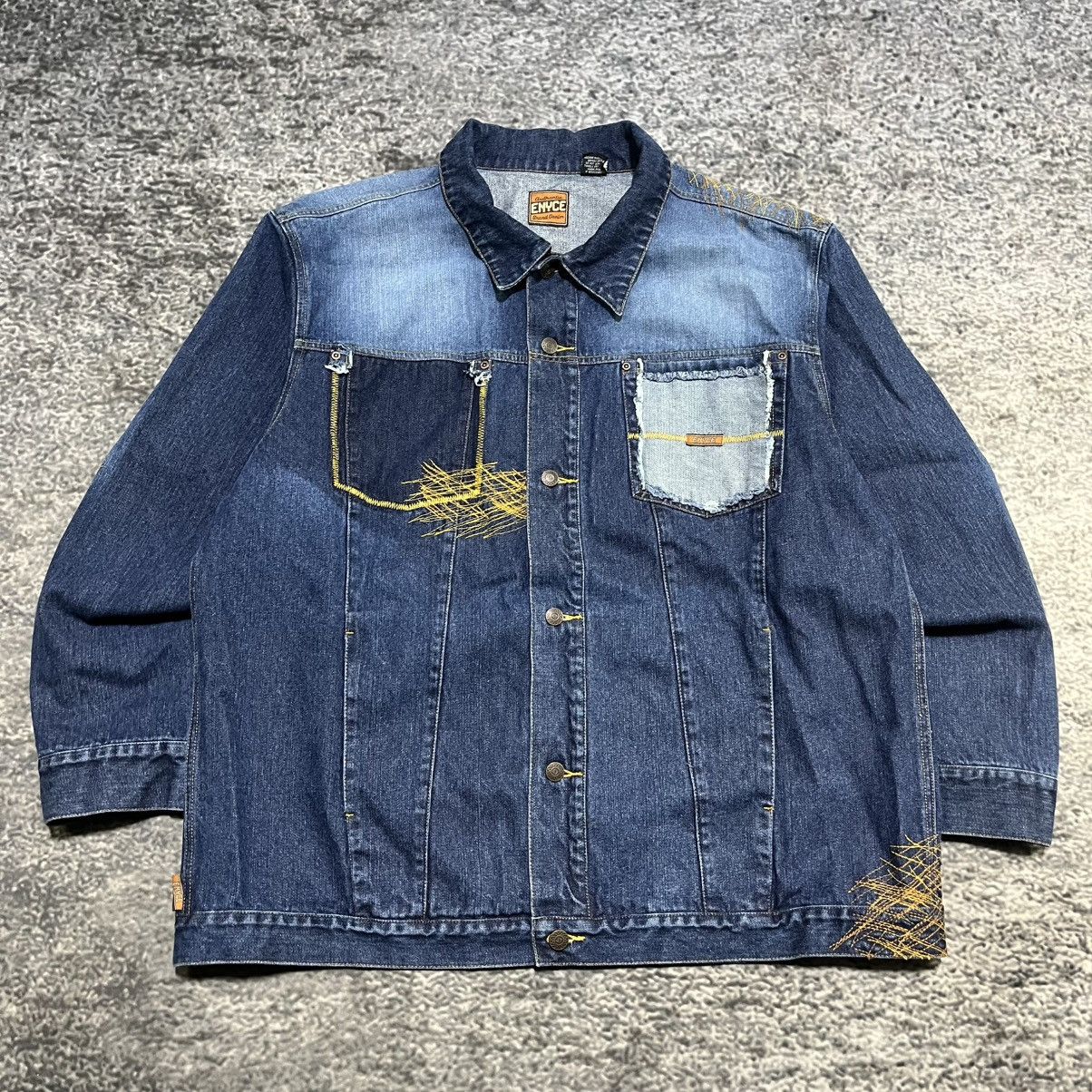 Enyce Vintage Y2K Enyce Hip-Hop Grunge Skater Denim Jacket XXL Size US XXL / EU 58 / 5 - 3 Thumbnail