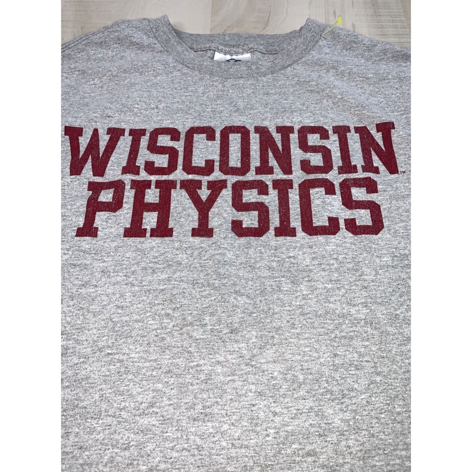 Etro VINTAGE 90s USA Wisconsin Physics College University Alstyle T-Shirt Mens Medium Gray Graphic Print Crew Neck Short Sleeve Size US M / EU 48-50 / 2 - 2 Thumbnail