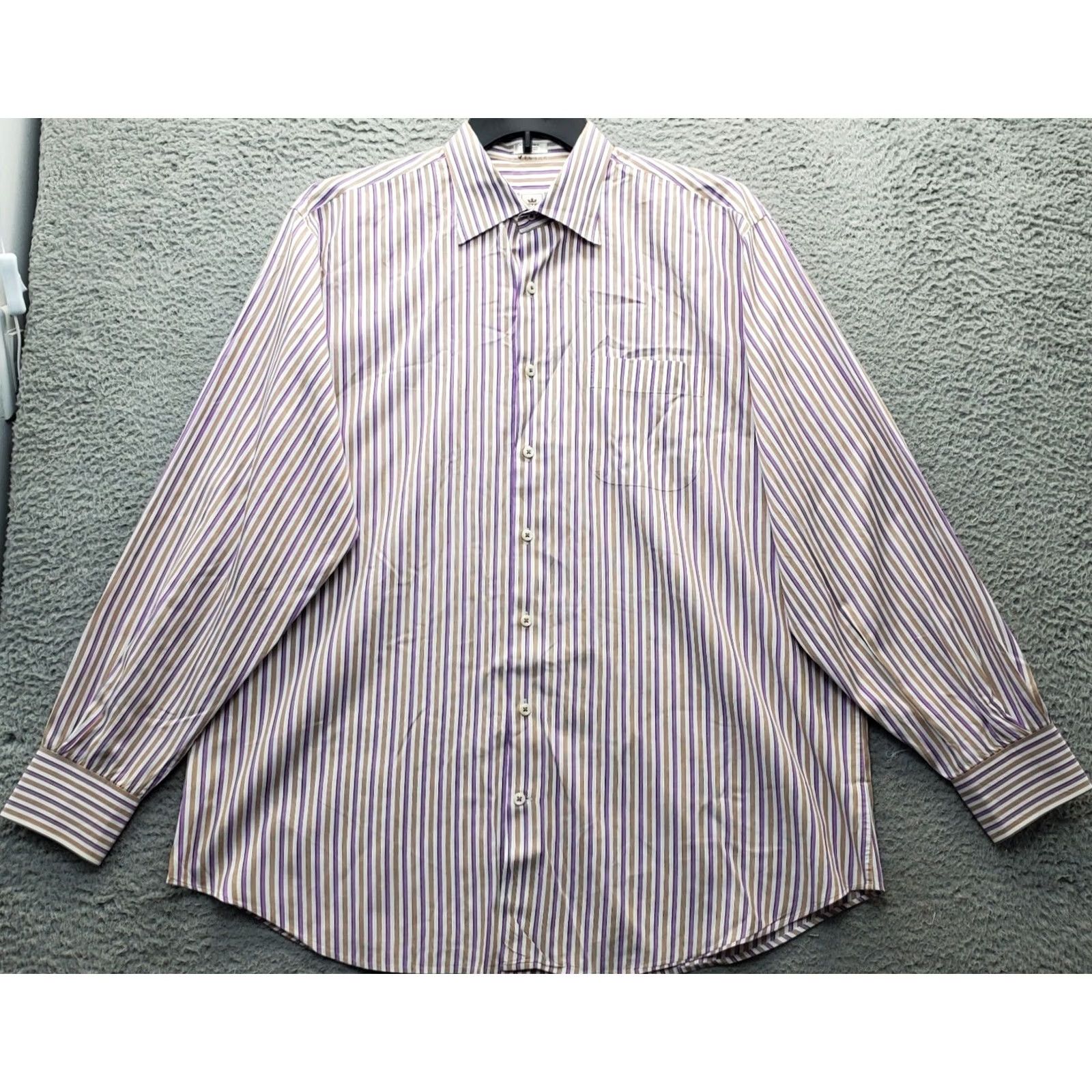 Peter Millar Peter Millar Ocvirk Shirt Mens XL Multi Striped Golf Performance Button-Up Size US XL / EU 56 / 4 - 2 Thumbnail