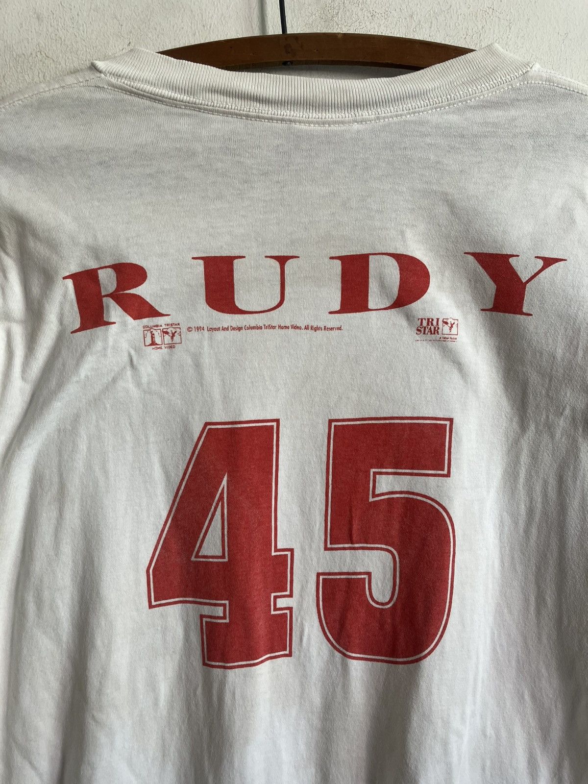 Vintage RUDY MOVIE T-SHIRT Size US L / EU 52-54 / 3 - 4 Thumbnail
