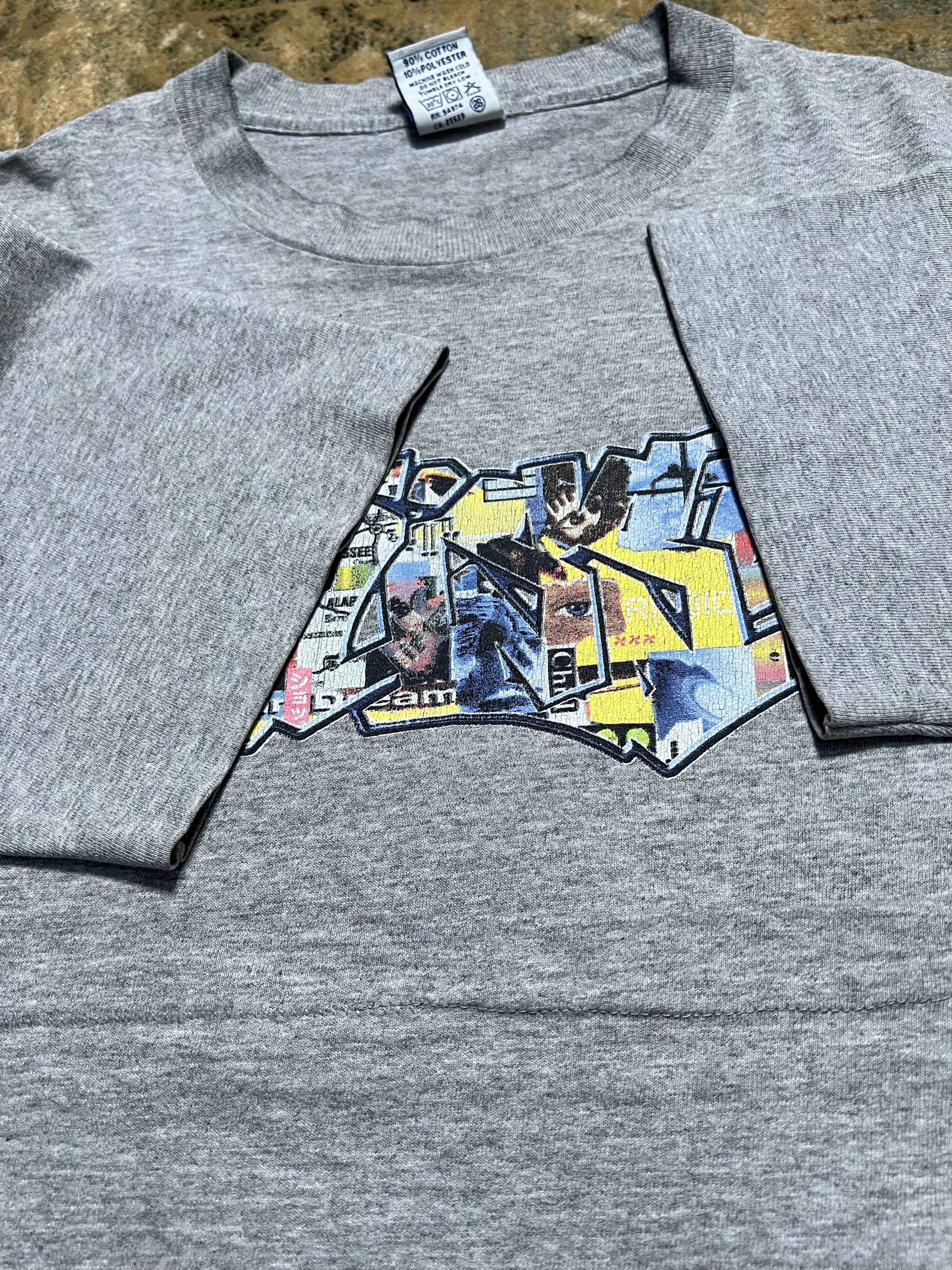 Stussy × Vintage 00s Stussy Grafitti Graphic Tshirt Tee y2k style Size US M / EU 48-50 / 2 - 3 Thumbnail